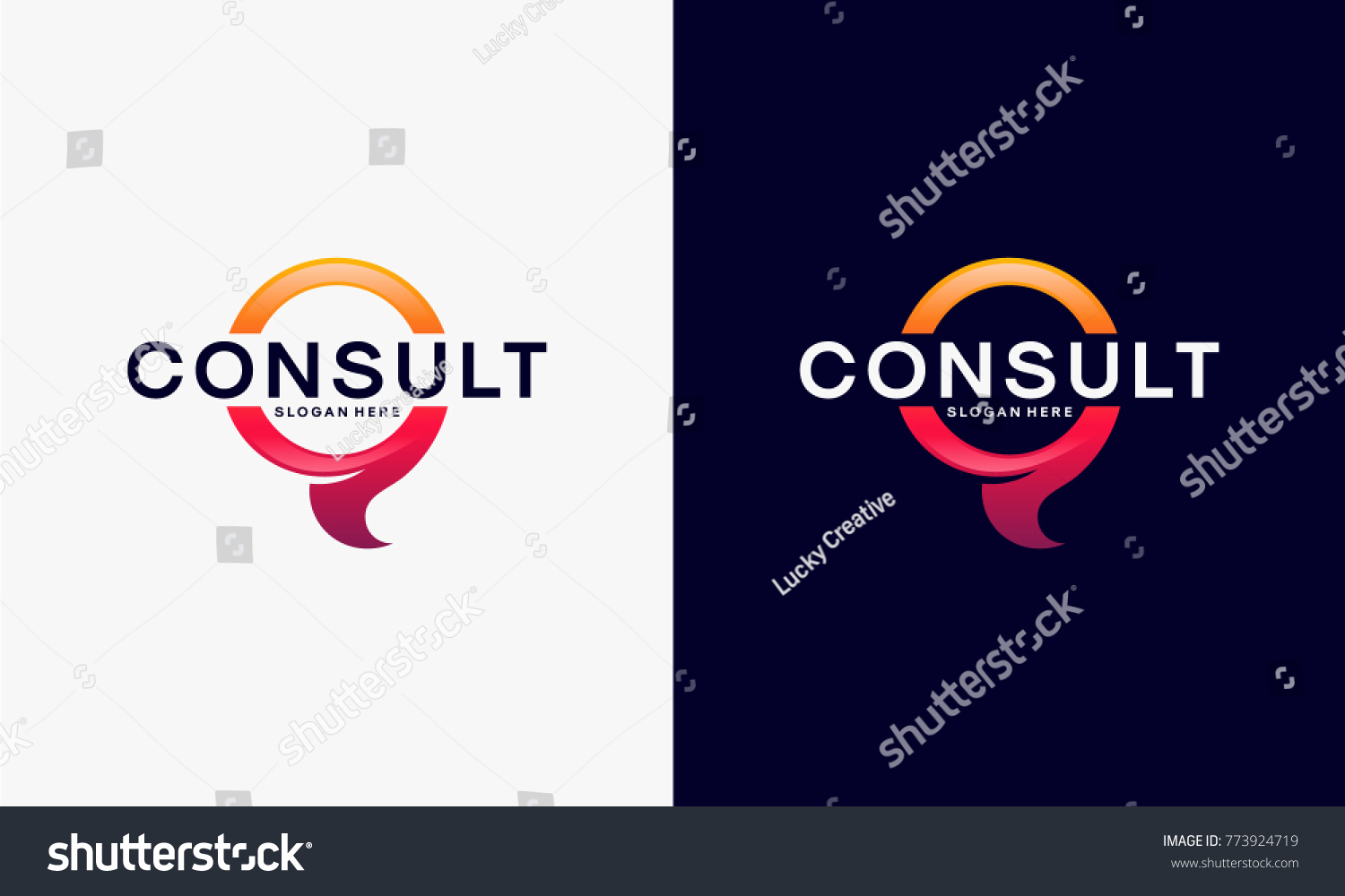 Modern Gradient Consulting Agency Logo Template Stock Vector (Royalty ...