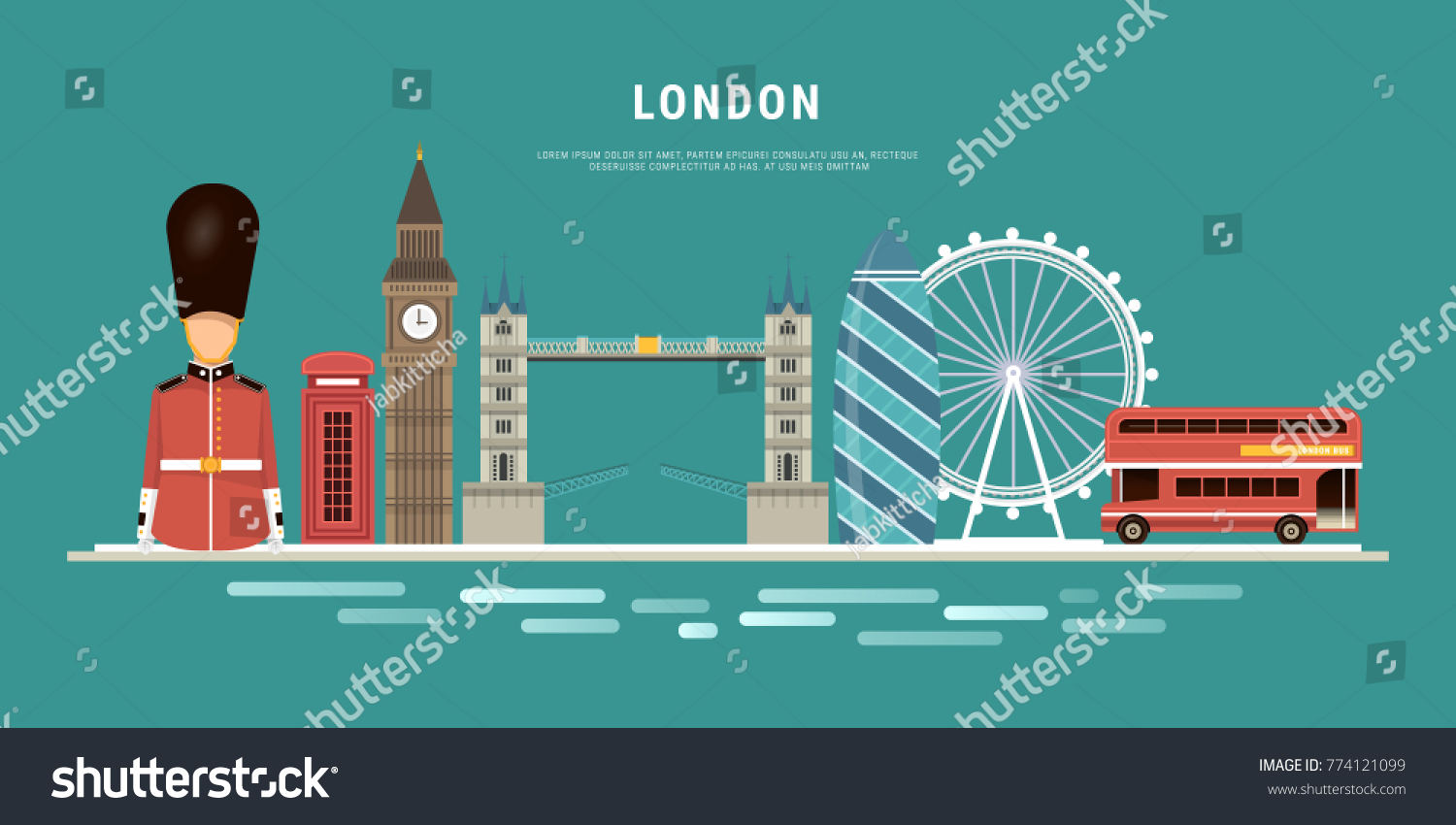 London City Skyline Vector Illustration Most Stock Vector (Royalty Free ...