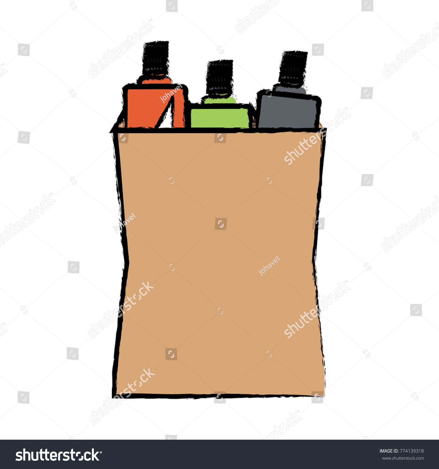 Grocery Bag Design Concept Stock Vector Royalty Free 774139318