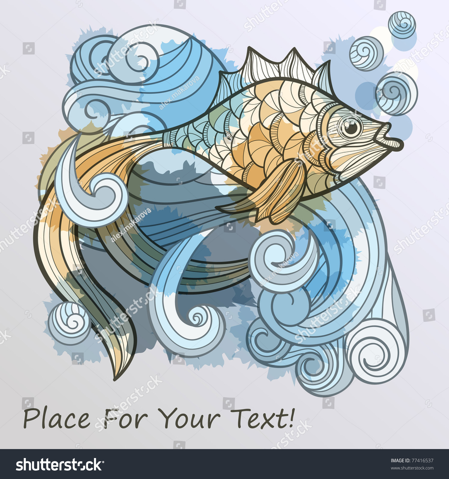 Vector Abstract Fish On Splash Water Stock Vector (Royalty Free ...