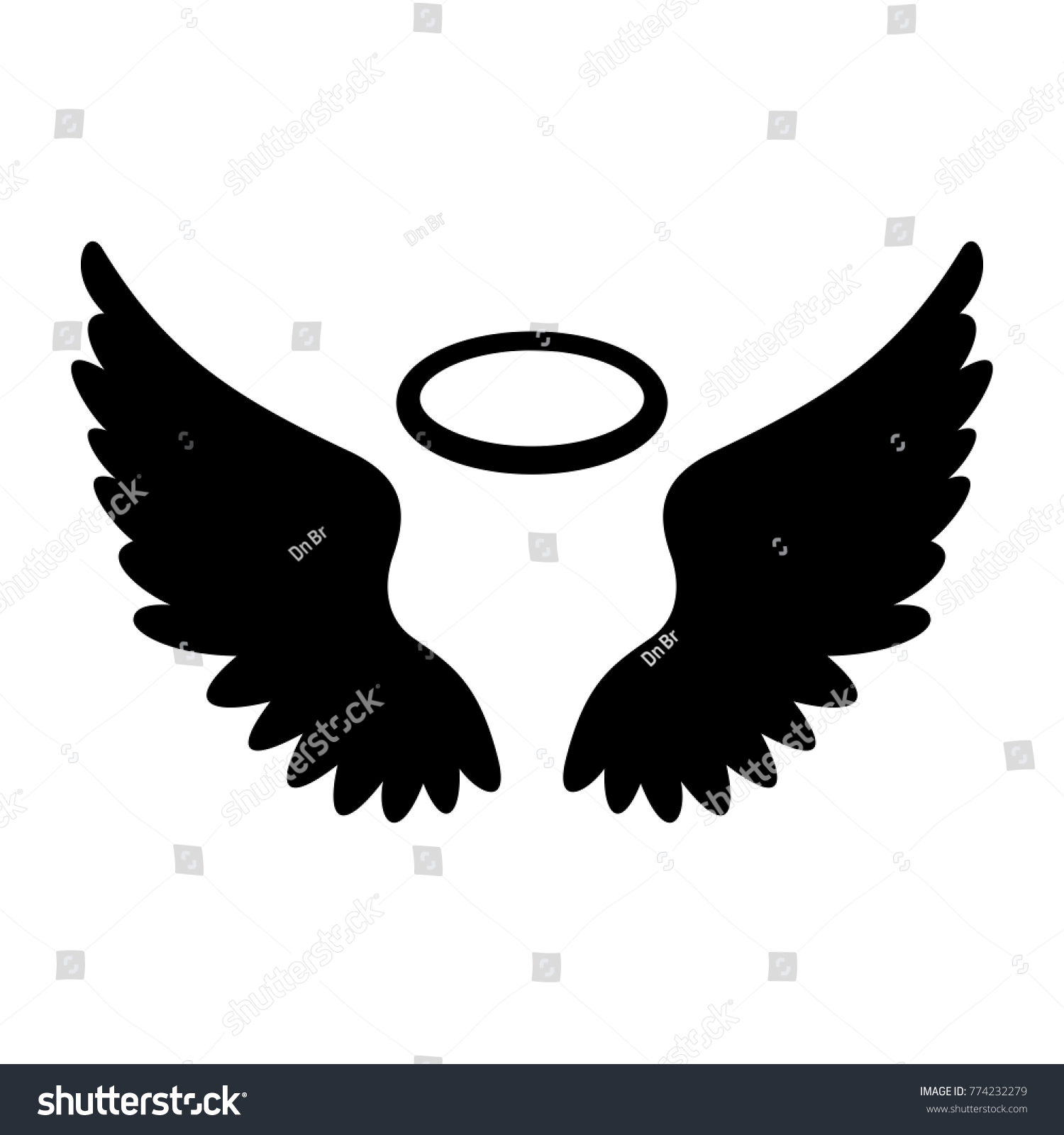 Angel Wings Symbol Stock Vector (Royalty Free) 774232279 | Shutterstock