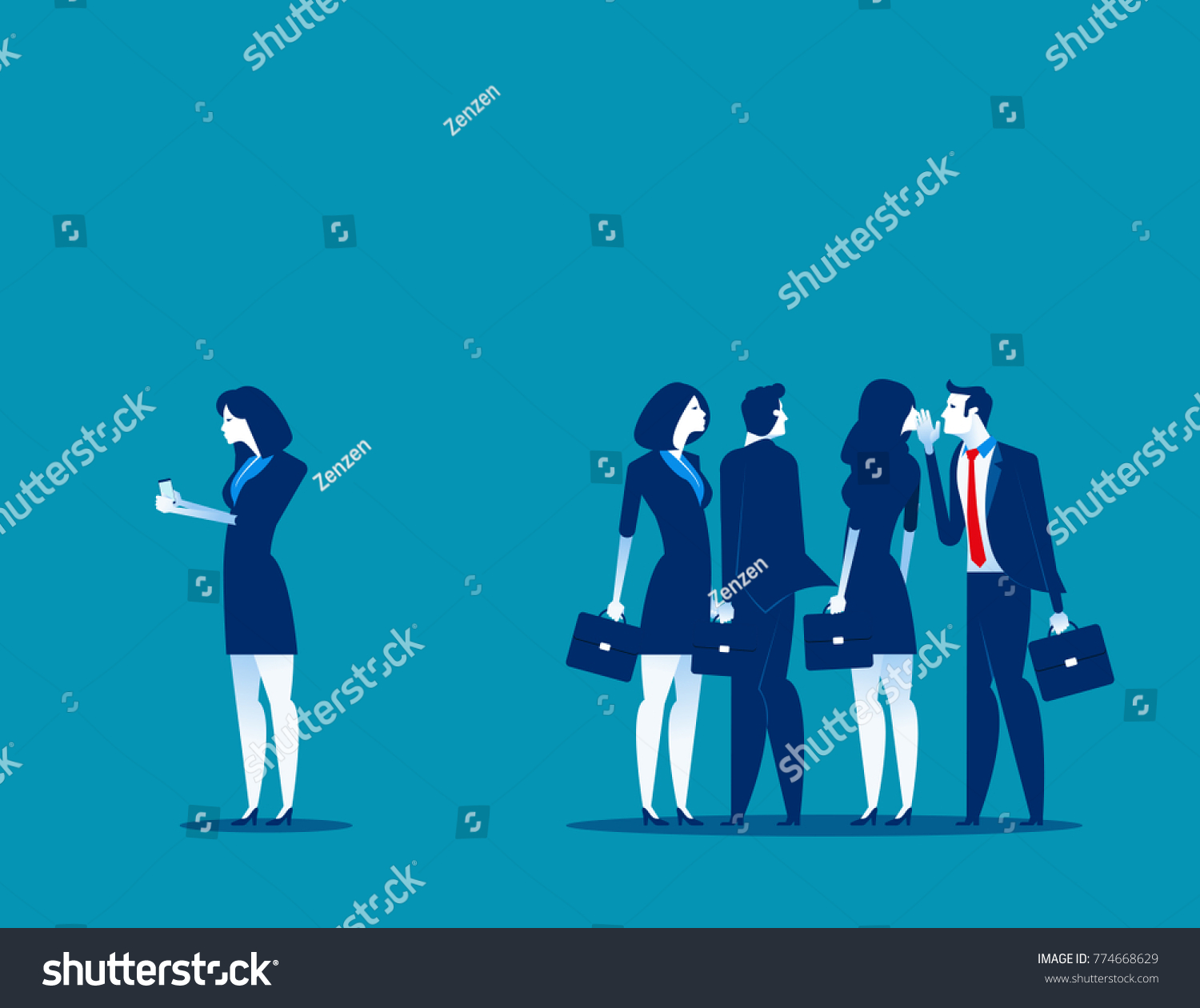 Society Work Business Person Separated Group Stock Vector (Royalty Free ...