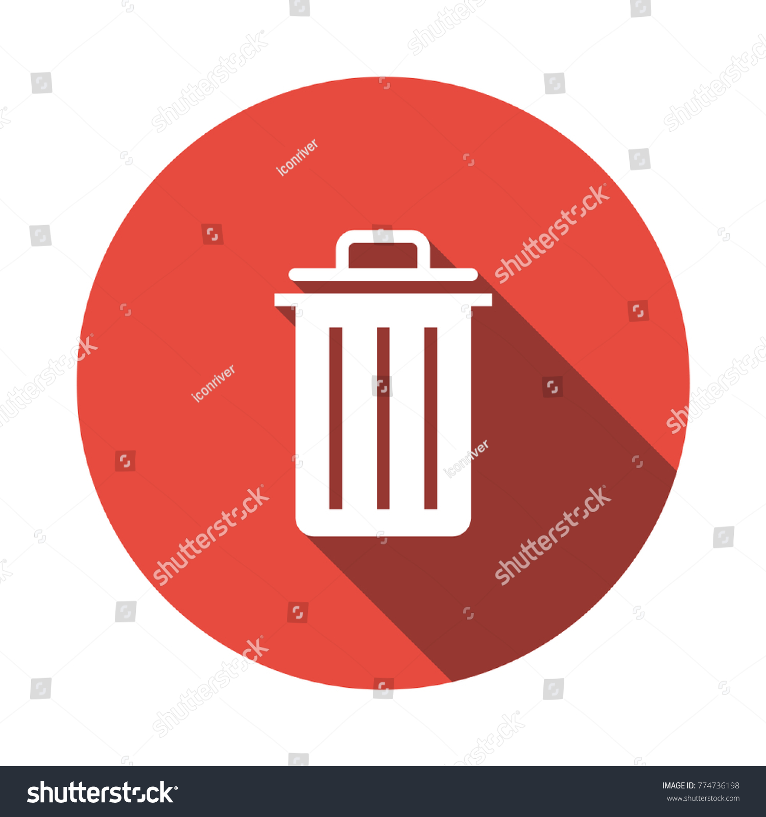 Trash Circle Flat Stock Vector (Royalty Free) 774736198 | Shutterstock