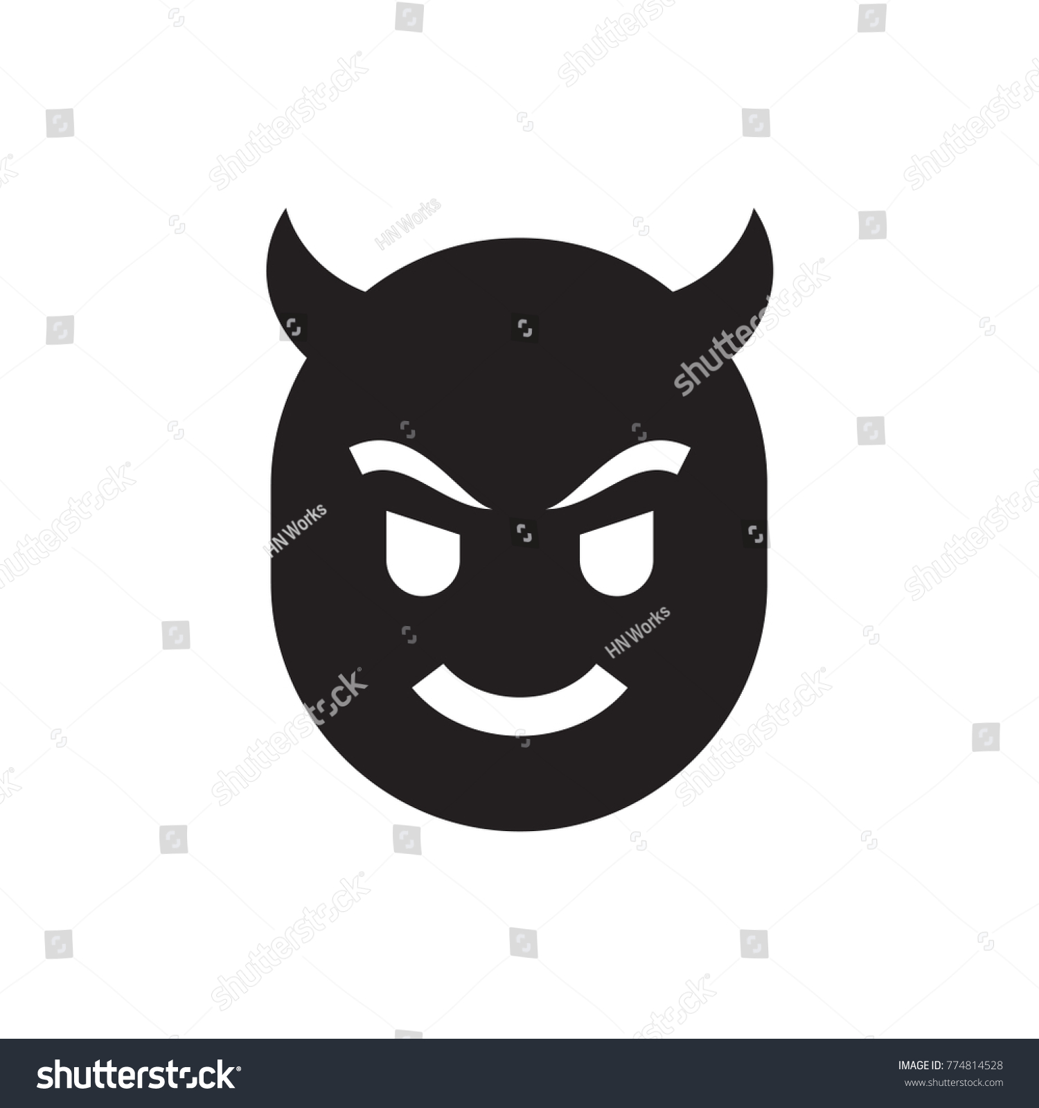 Devil Emoticon Icon Illustration Isolated Vector Stock Vector (Royalty ...