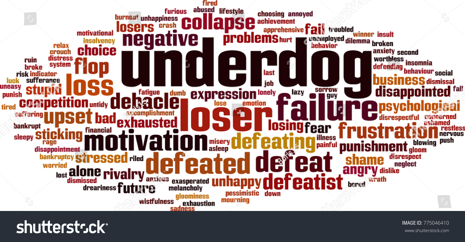 Underdog Word Cloud Concept Vector Illustration Stock Vector (Royalty