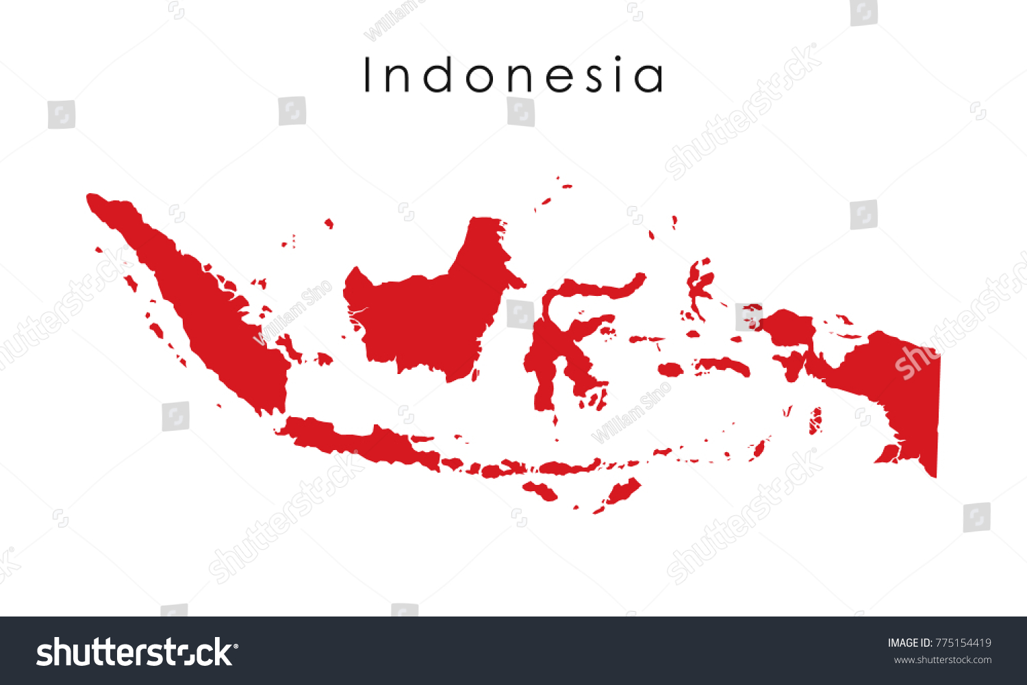 Indonesia Map Vector Stock Vector (Royalty Free) 775154419 | Shutterstock