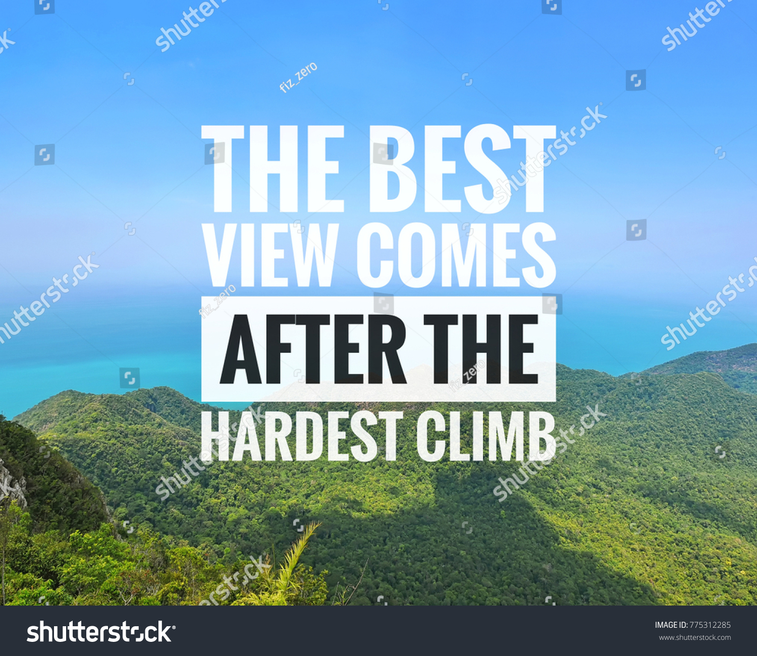 Inspirational Motivational Quotes On Blue Sky Stock Photo 775312285 ...