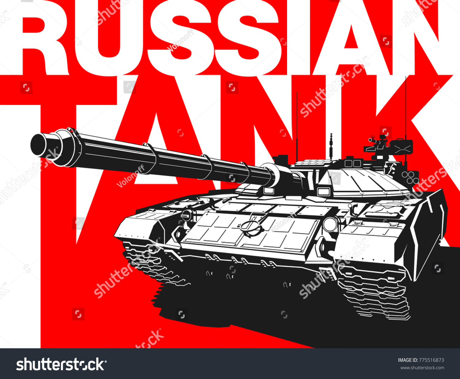 Design Banner Illustration Russian Main Battle Stock Vector (Royalty ...