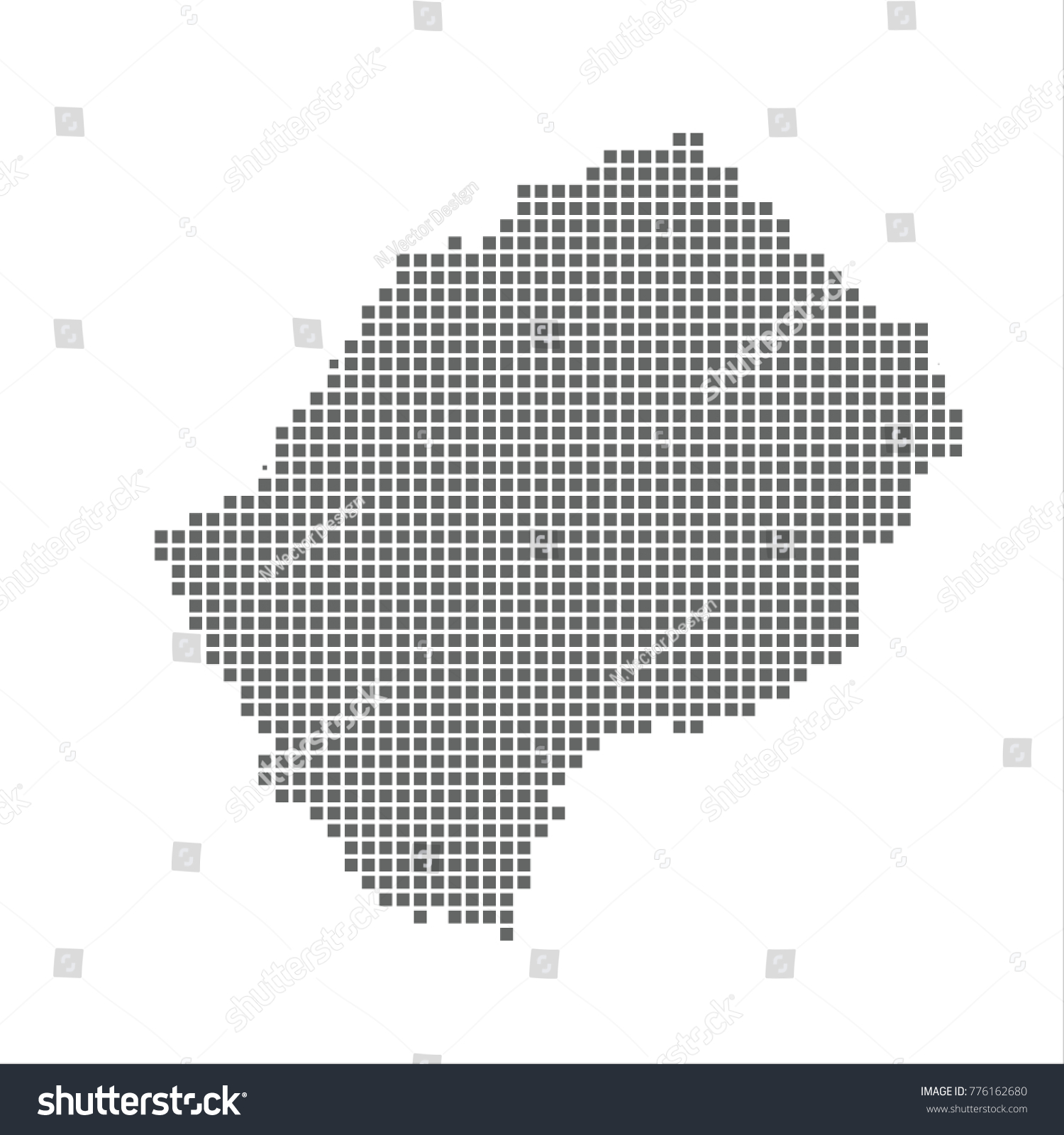 Pixel Map Lesotho Vector Dotted Map Stock Vector (Royalty Free ...