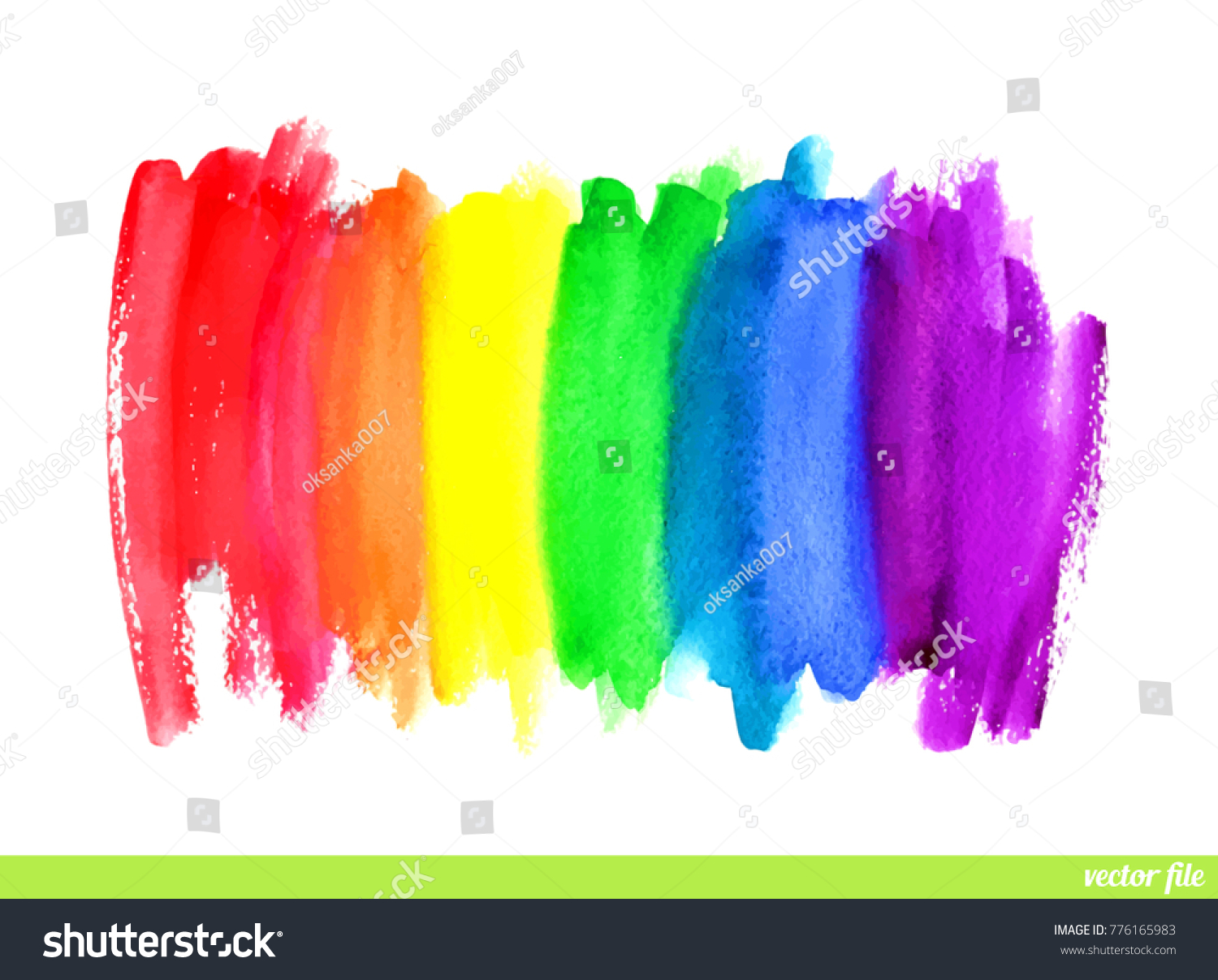 Watercolor Rainbow Abstract Painting Background Vector Stock Vector ...