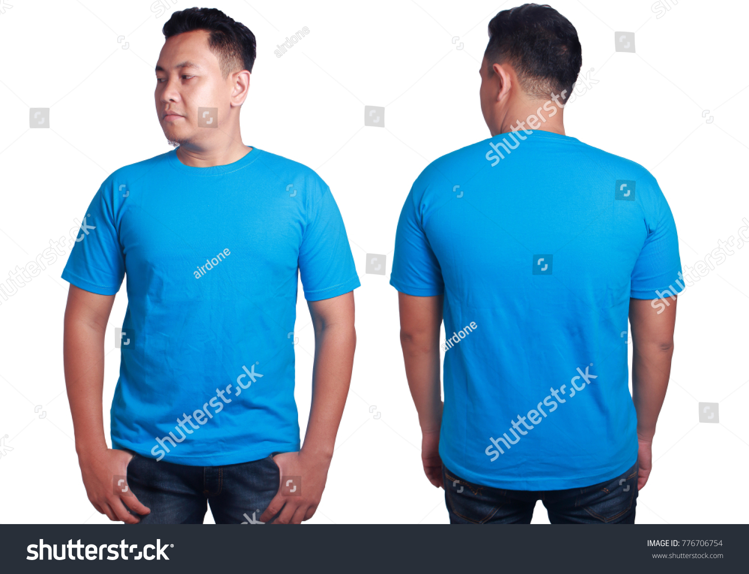 Blank Tshirt Mock Front Back View Stock Photo 776706754 | Shutterstock