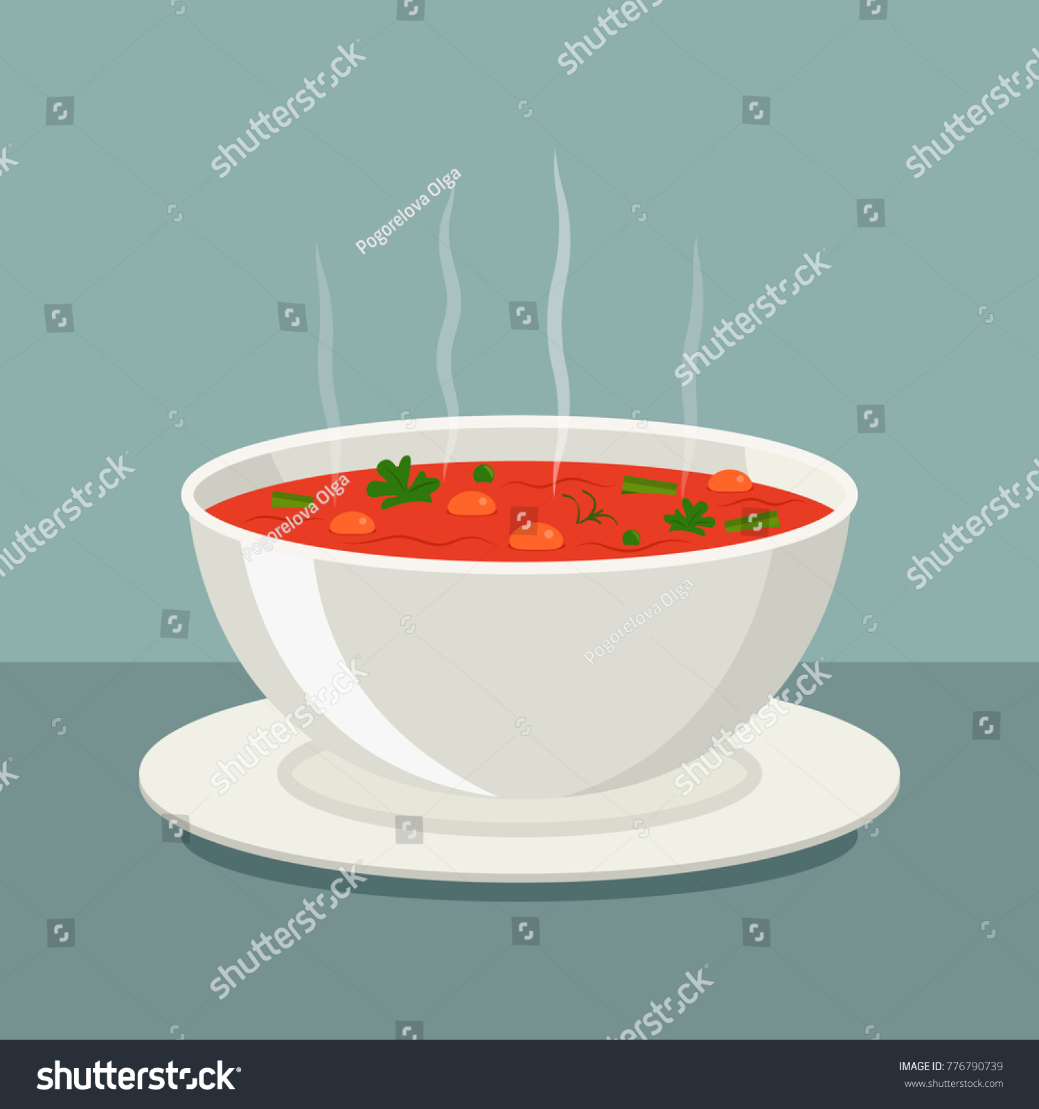 Нарисовать тарелку с супом
