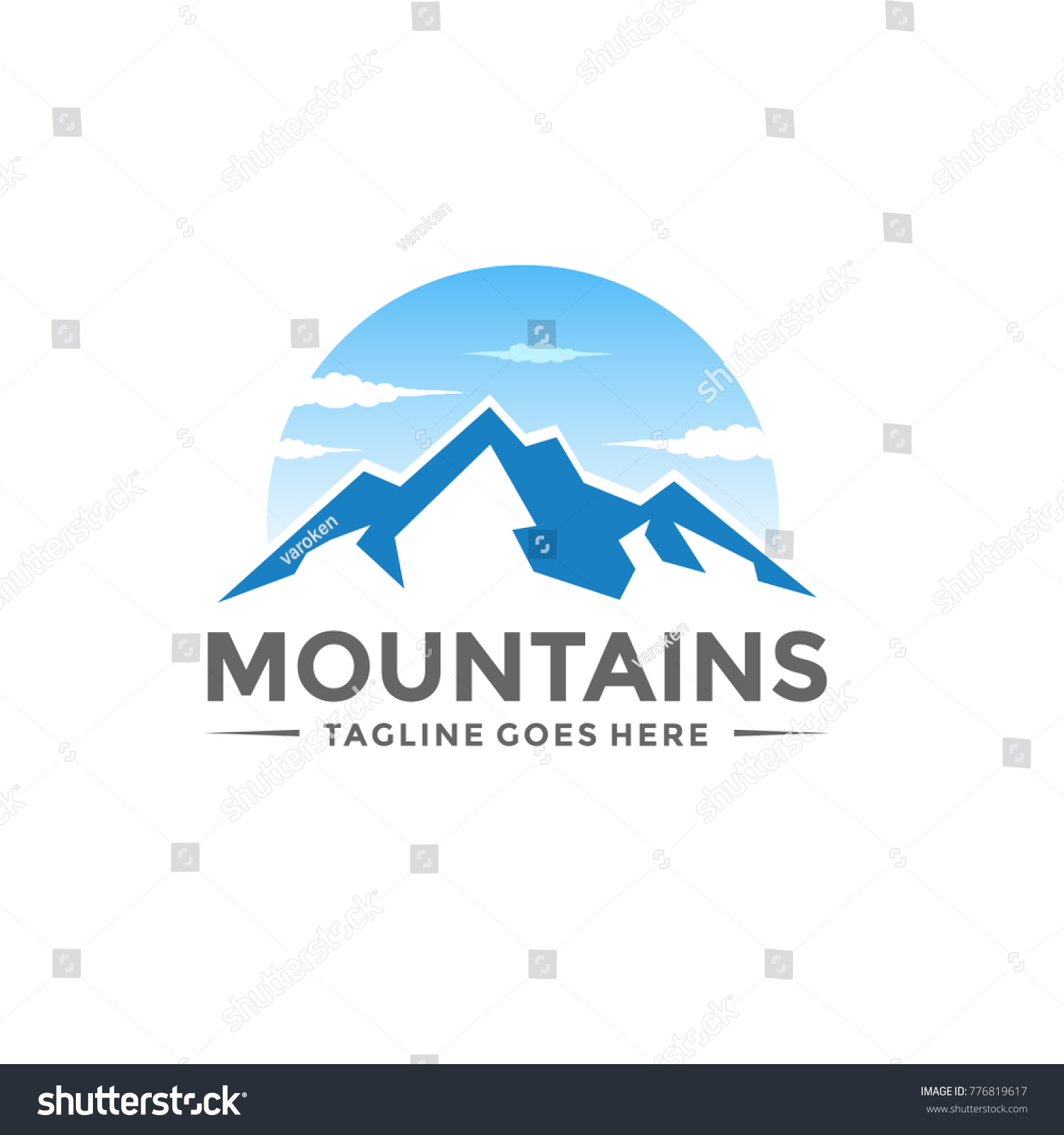 Mountain Sky Cloud Logo Vector Stock Vector (Royalty Free) 776819617 ...