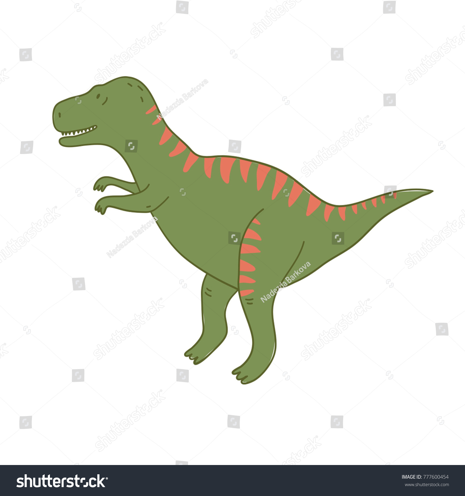 Dinosaur Pattern Vector Illustration Stock Vector (Royalty Free ...