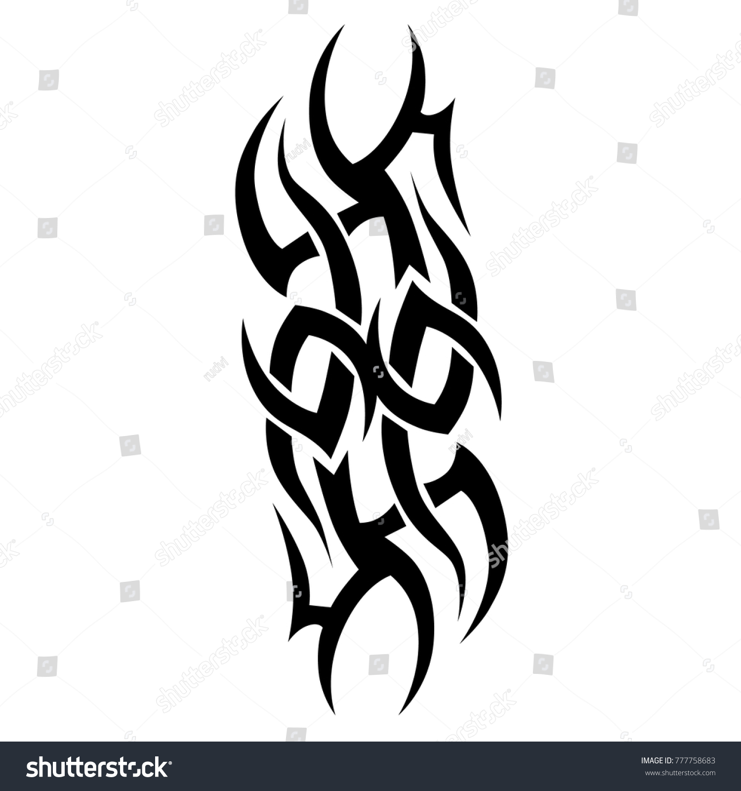 Tribal Pattern Abstract Tattoo Art Tribal Stock Vector (Royalty Free ...