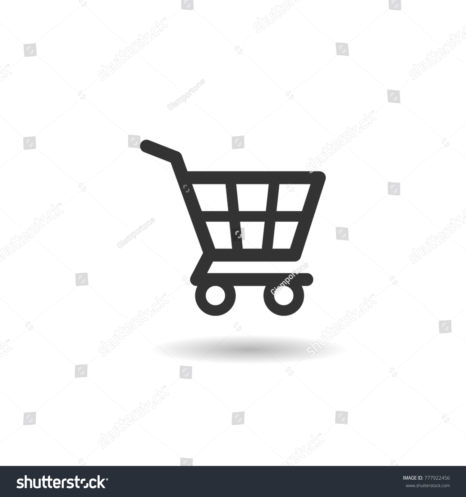 Shopping Cart Vector Icon Stock Vector (Royalty Free) 777922456 ...