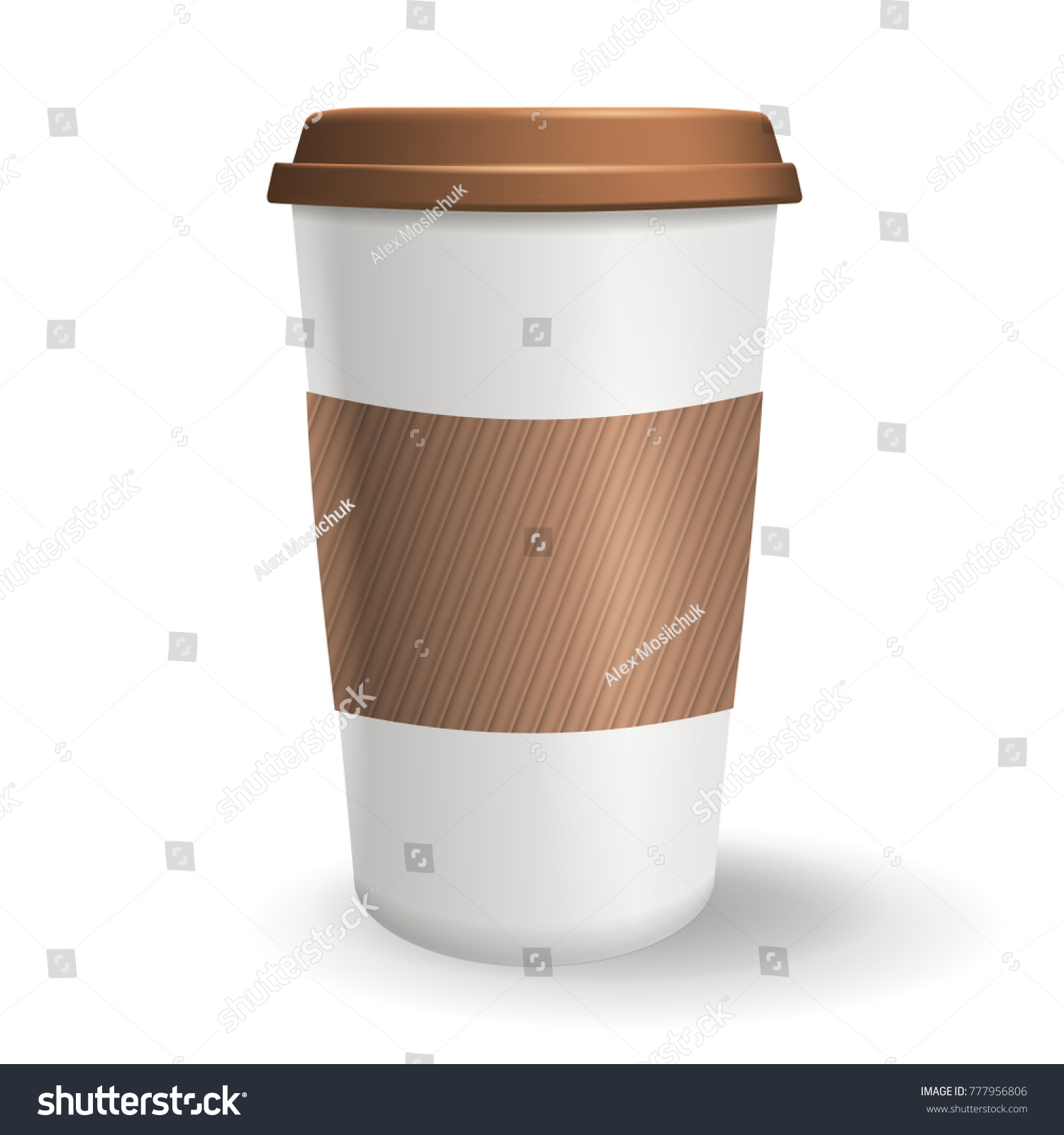 Take Away Paper Coffee Cup Lid Stock Vector (Royalty Free) 777956806 ...