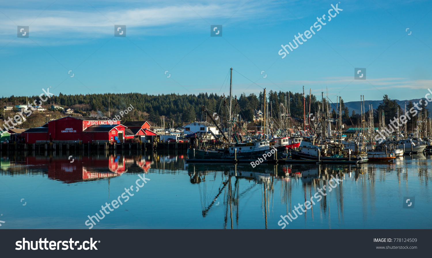 Ilwaco Washington 1202015 Commercial Fishing Boats Stock Photo