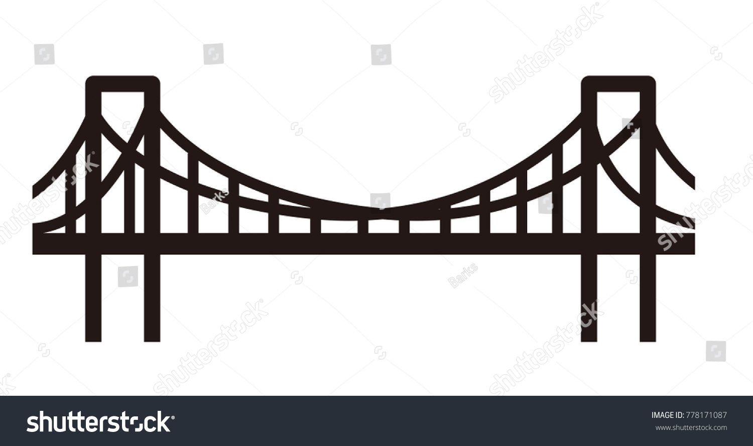 Simple Bridge Illustration Stock Vector (Royalty Free) 778171087 ...