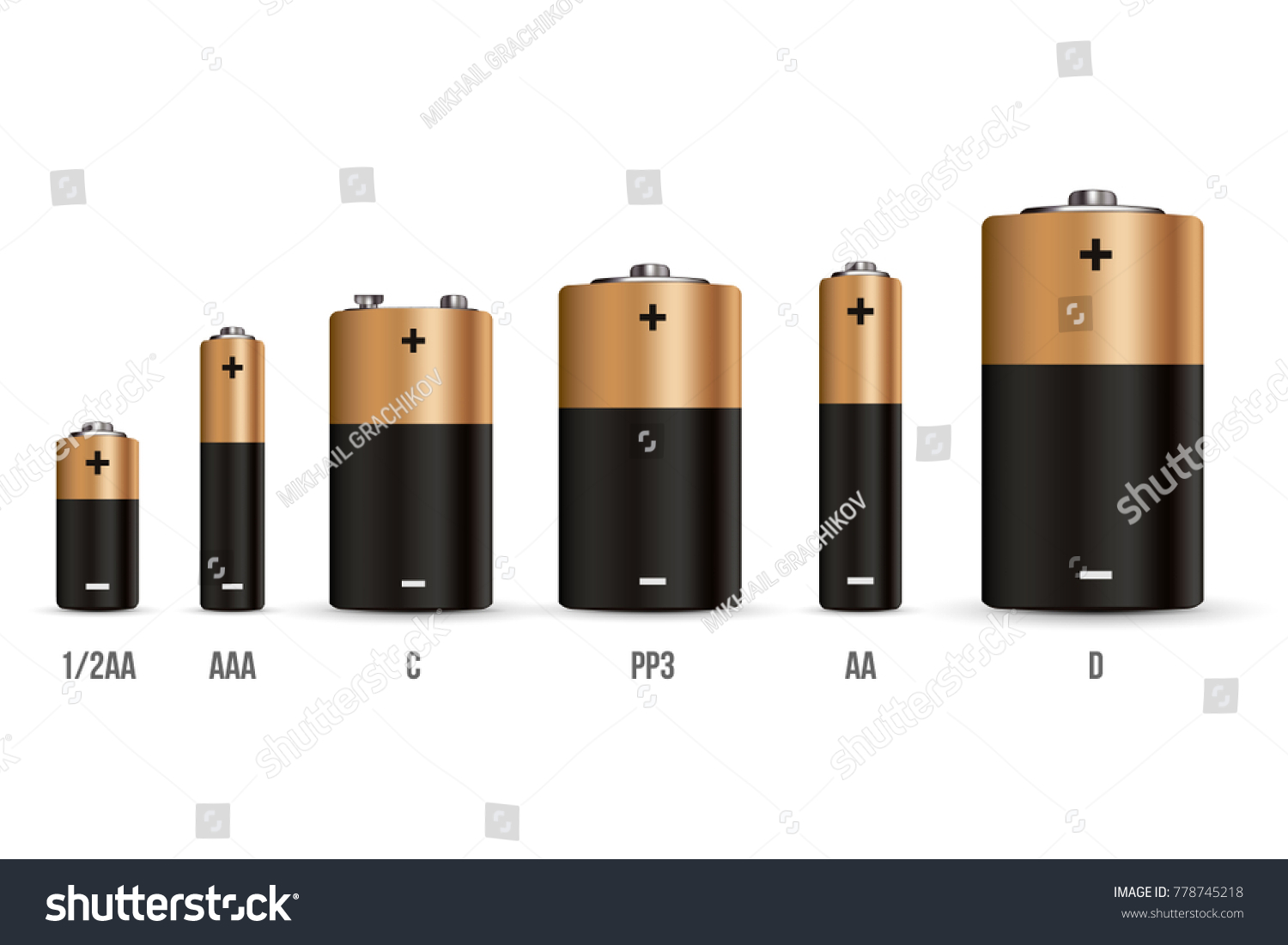 Creative Vector Illustration Realistic Alkaline Battery Stock Vector ...