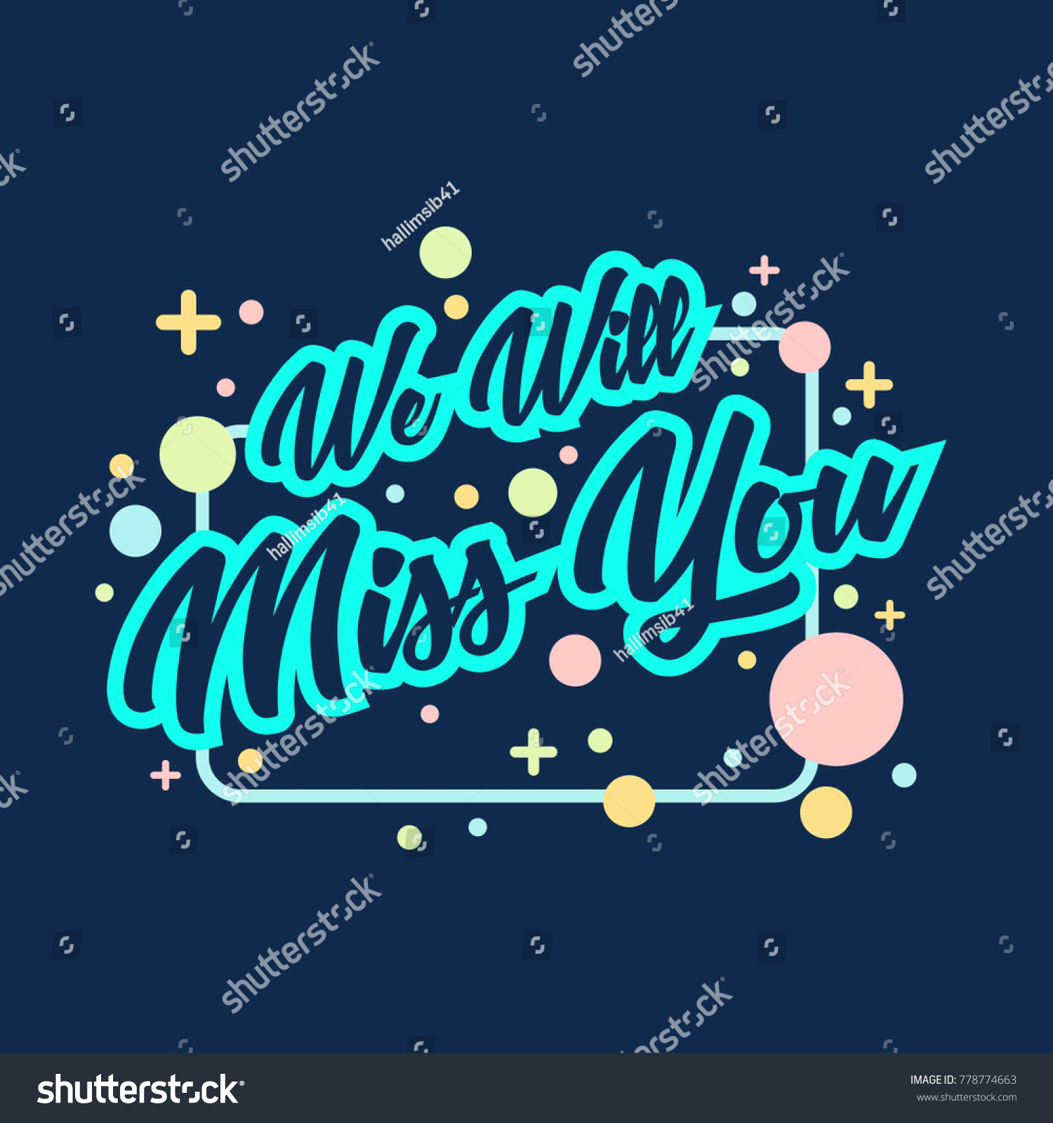 Farewell Party Template We Will Miss Stock Vector (Royalty Free ...