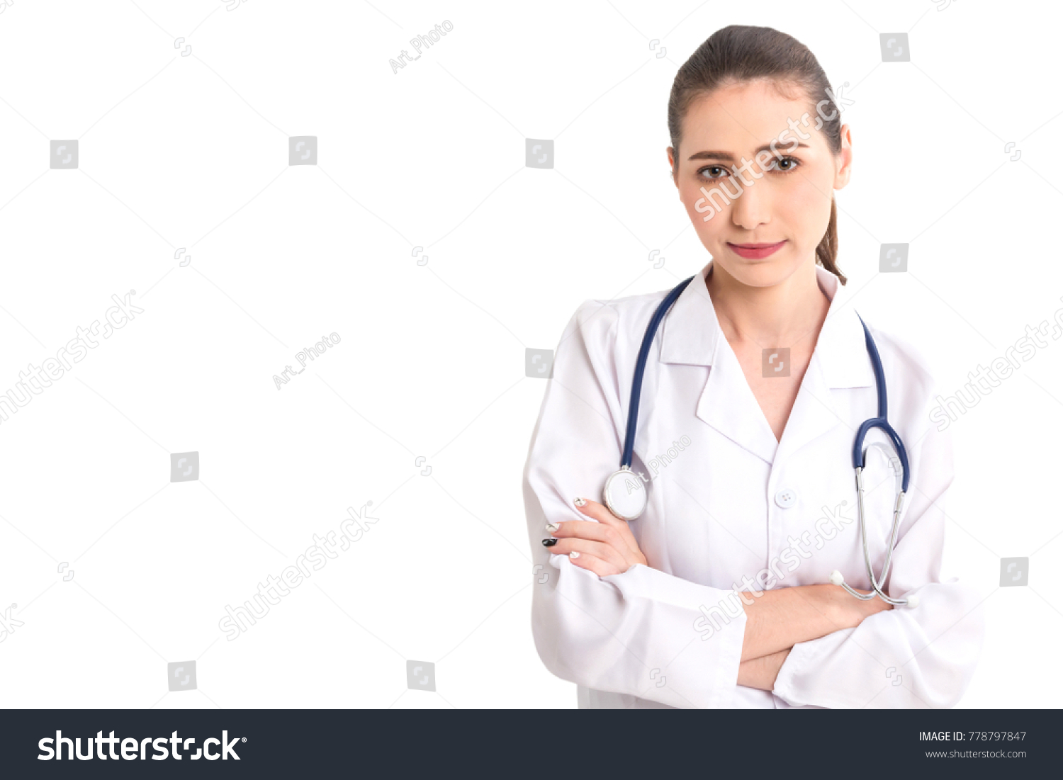 Portrait Medical Female Doctor Isolated On Stock Photo 778797847 ...