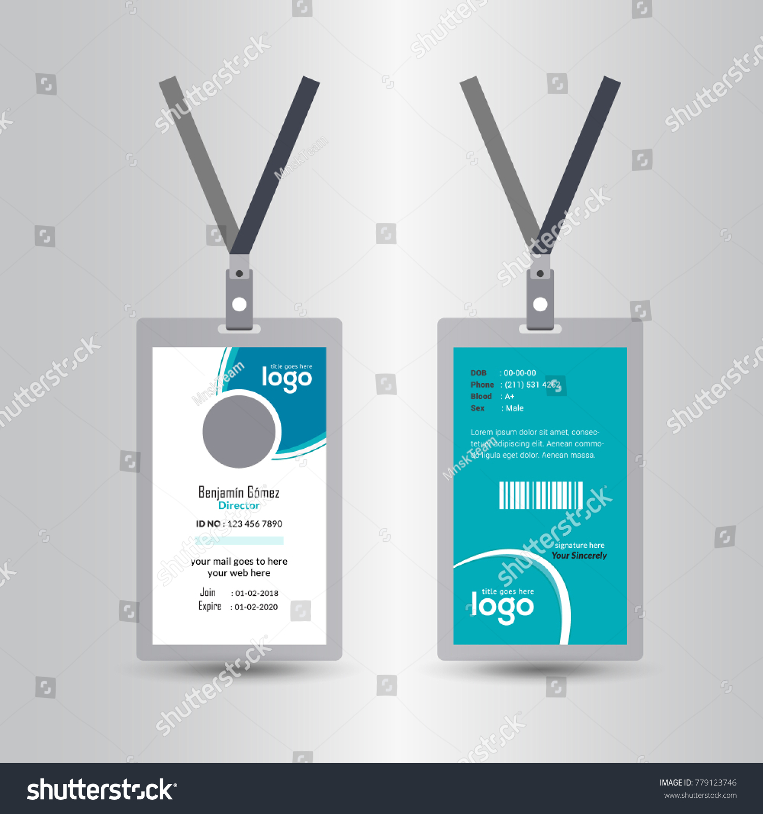 Creative Simple Id Card Design Vector Stock Vector (Royalty Free ...