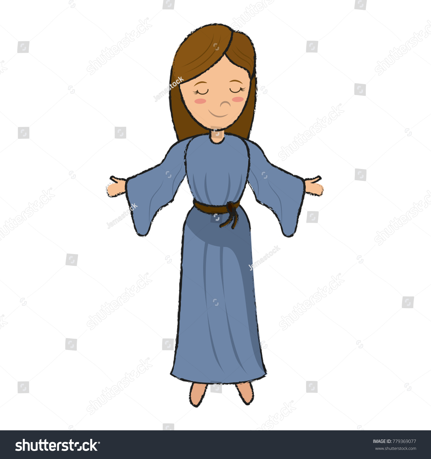 Virgin Mary Cartoon Stock Vector (Royalty Free) 779369077 | Shutterstock