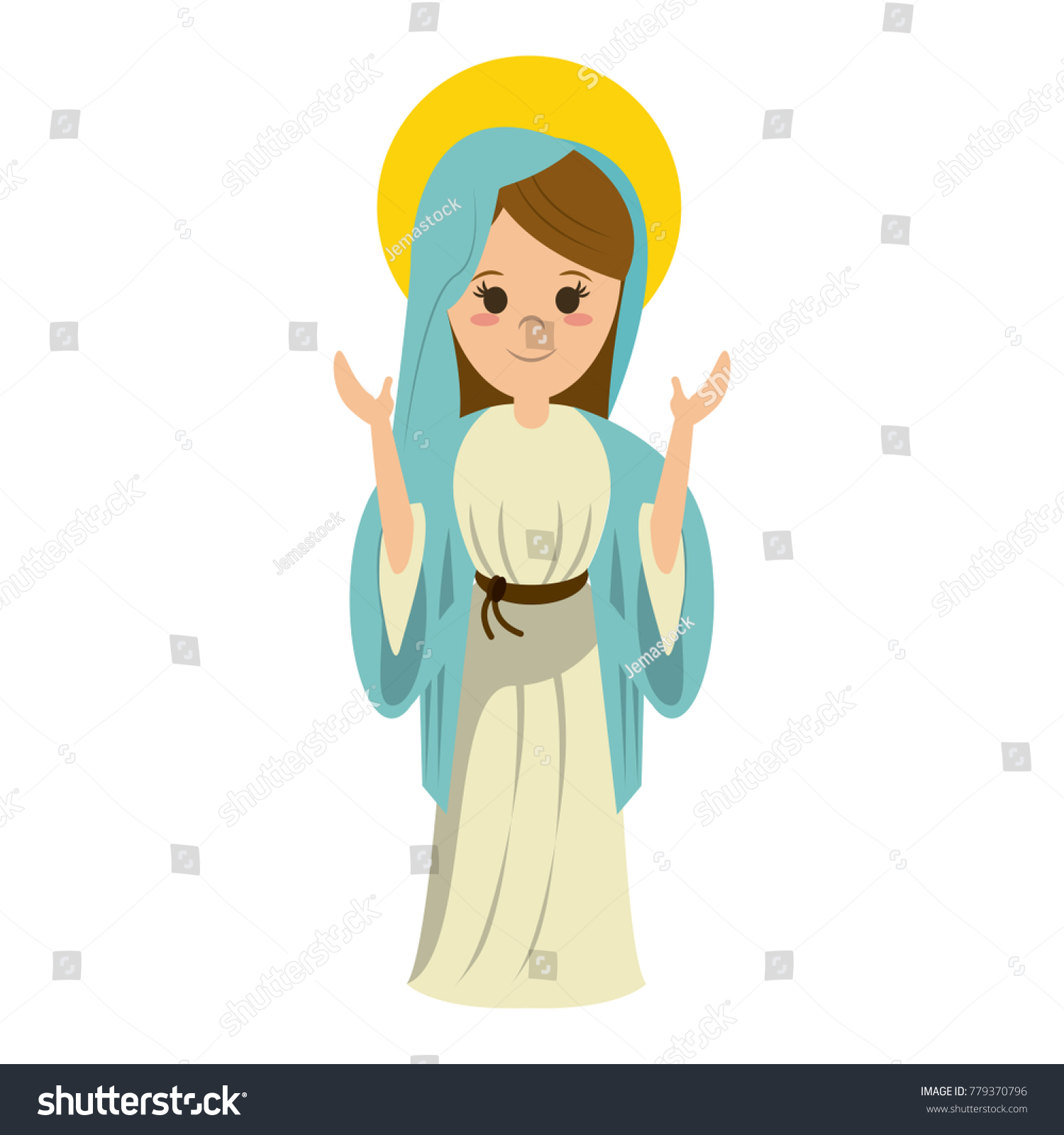 Virgin Mary Cartoon Stock Vector (Royalty Free) 779370796 | Shutterstock