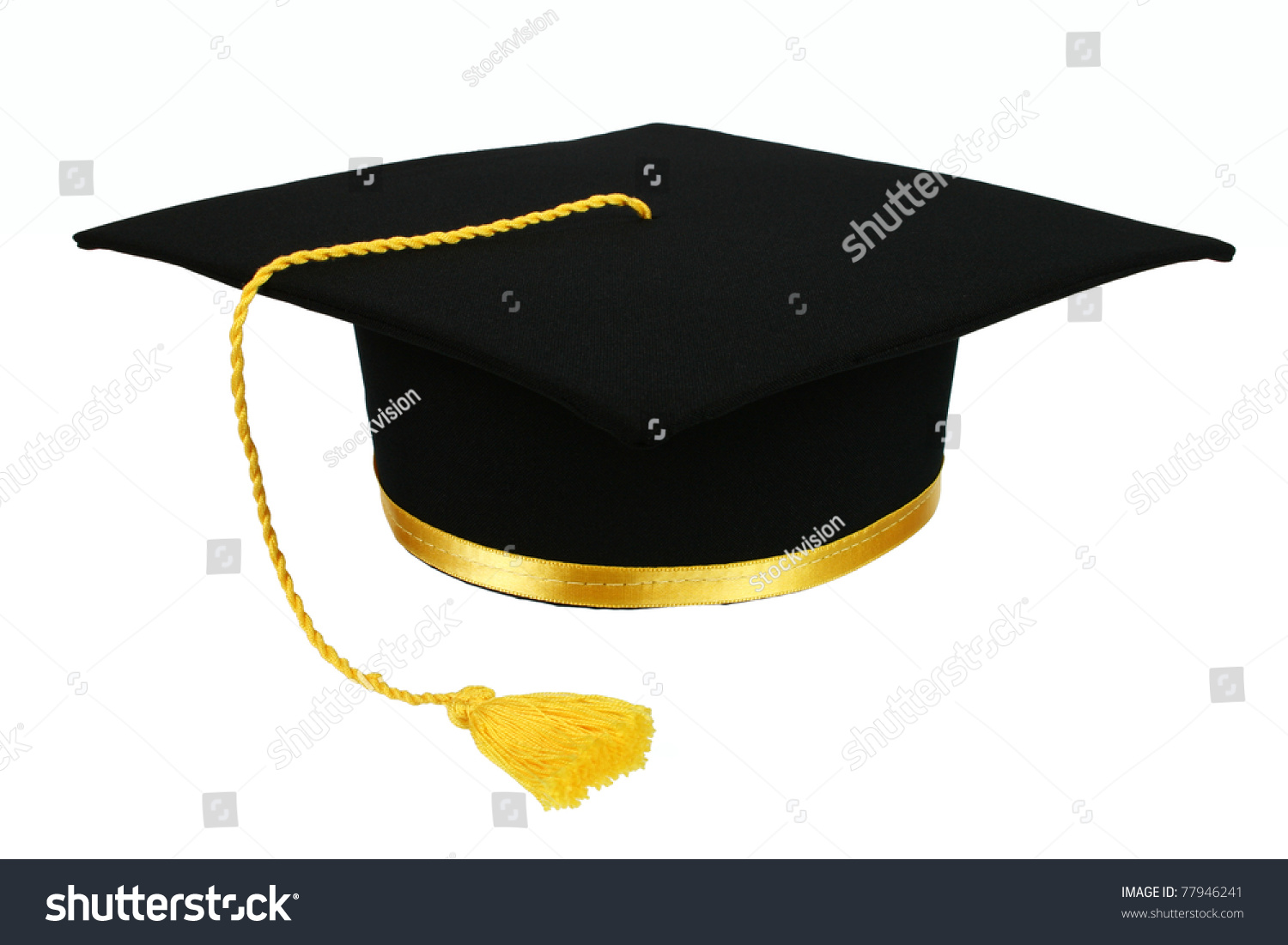 black and gold graduation hat