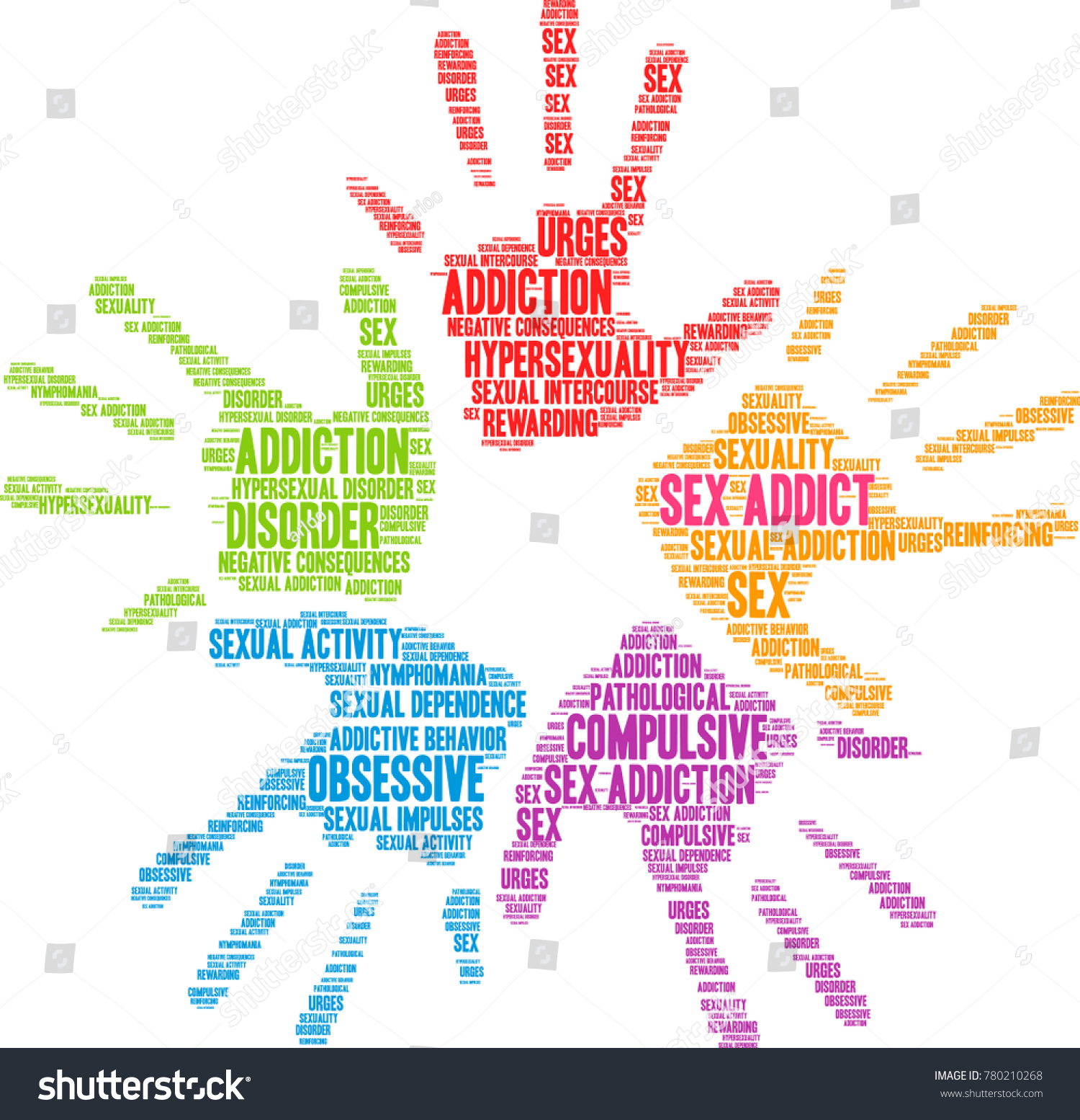 Sex Addict Word Cloud On White Stock Vector Royalty Free 780210268