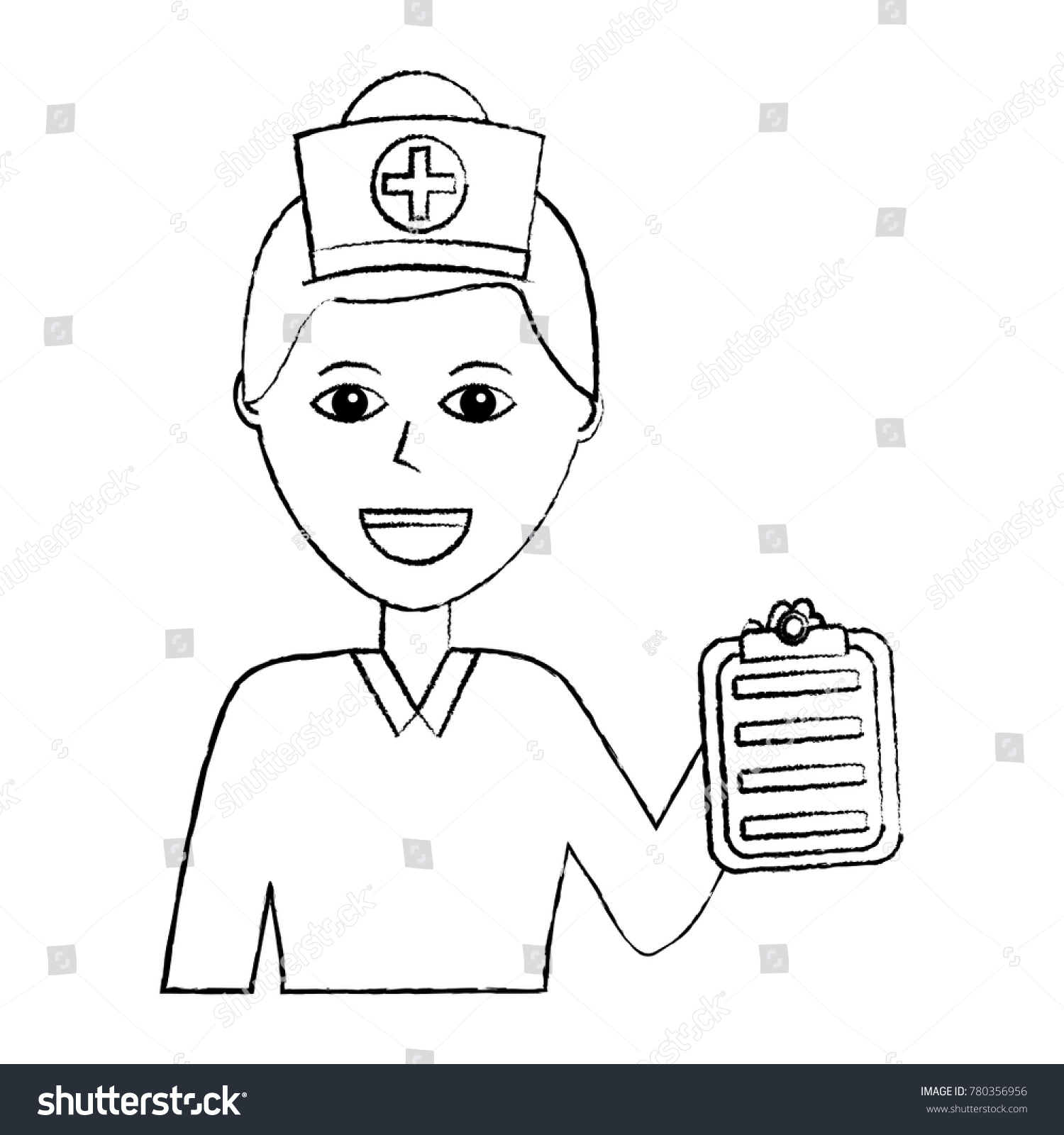 Portrait Female Doctor Medical Healthcare Character Stock Vector ...