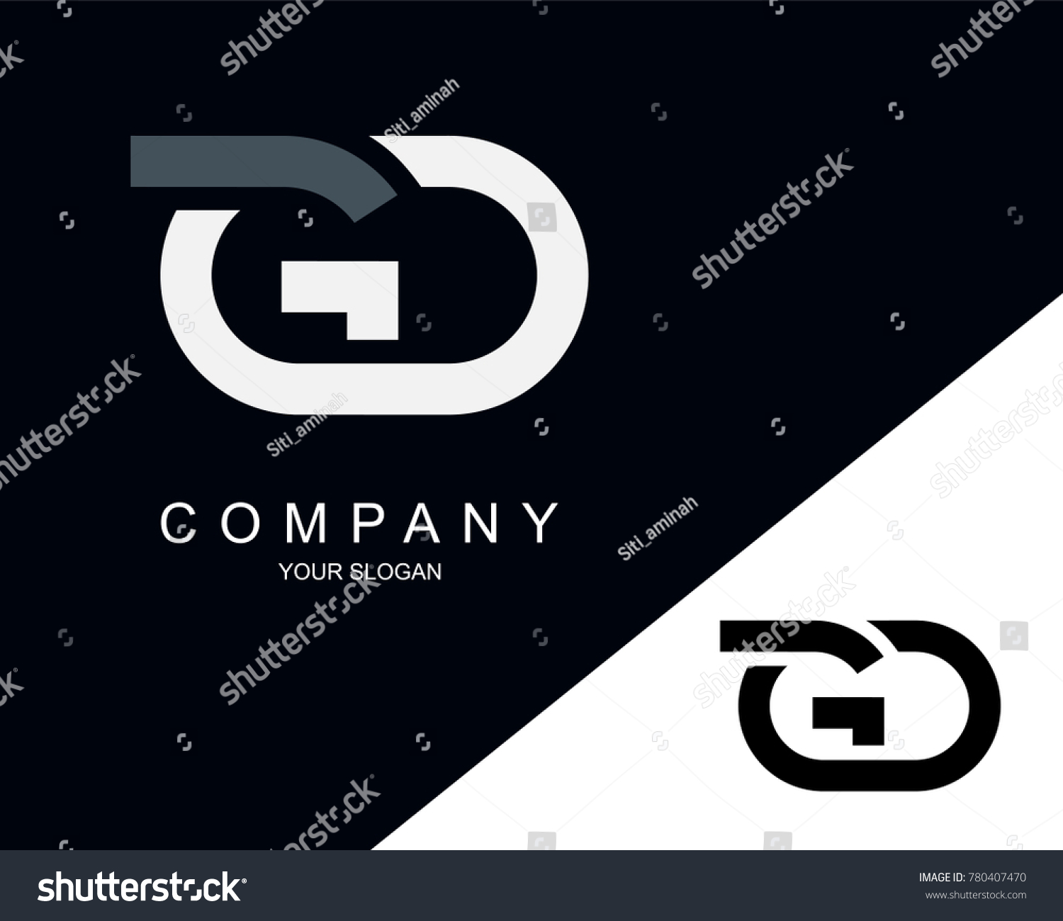 Gd Letter Logo Design Template Stock Vector (Royalty Free) 780407470 ...