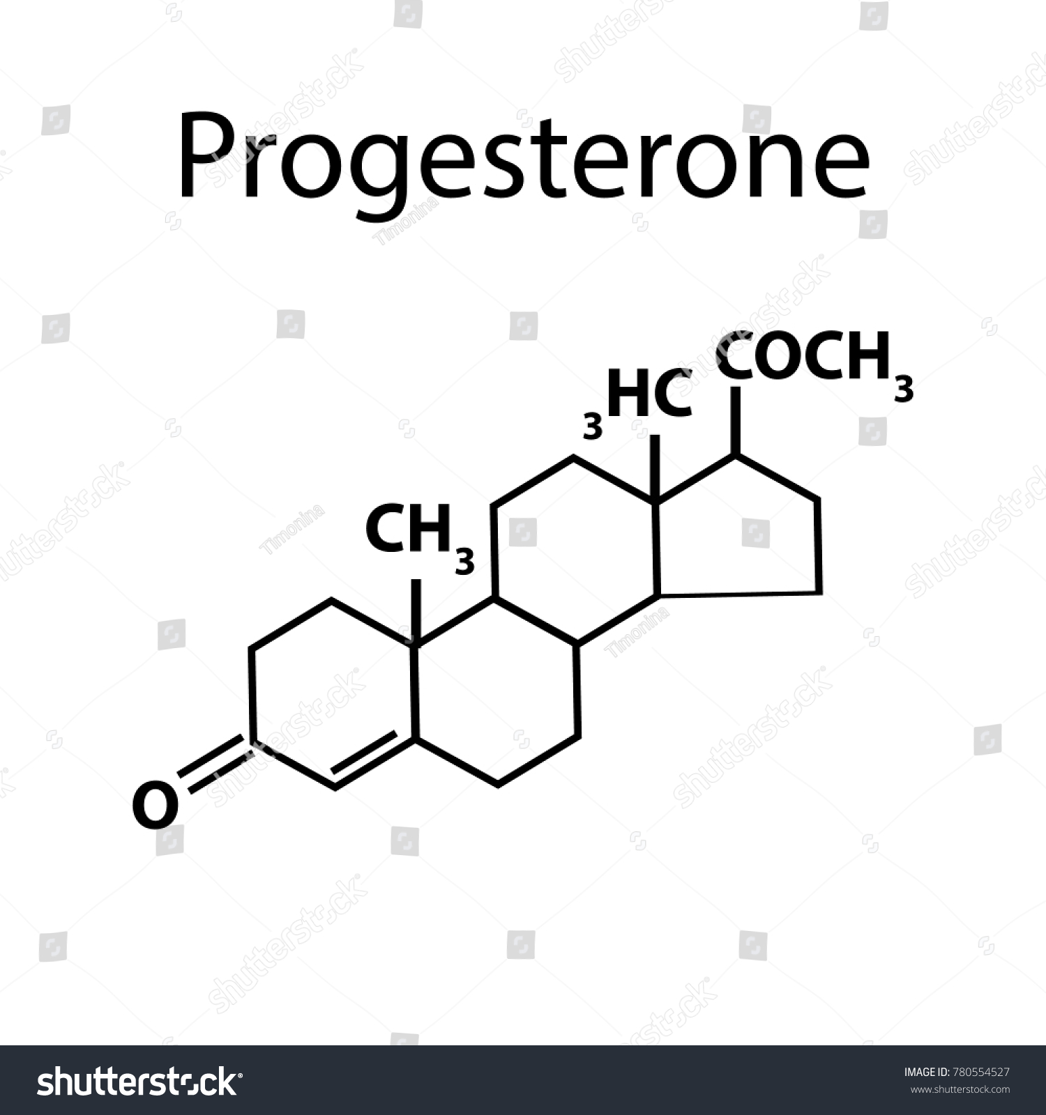 Ilustrasi Stok Chemical Molecular Formula Hormone Progesterone Female 780554527 Shutterstock 0097