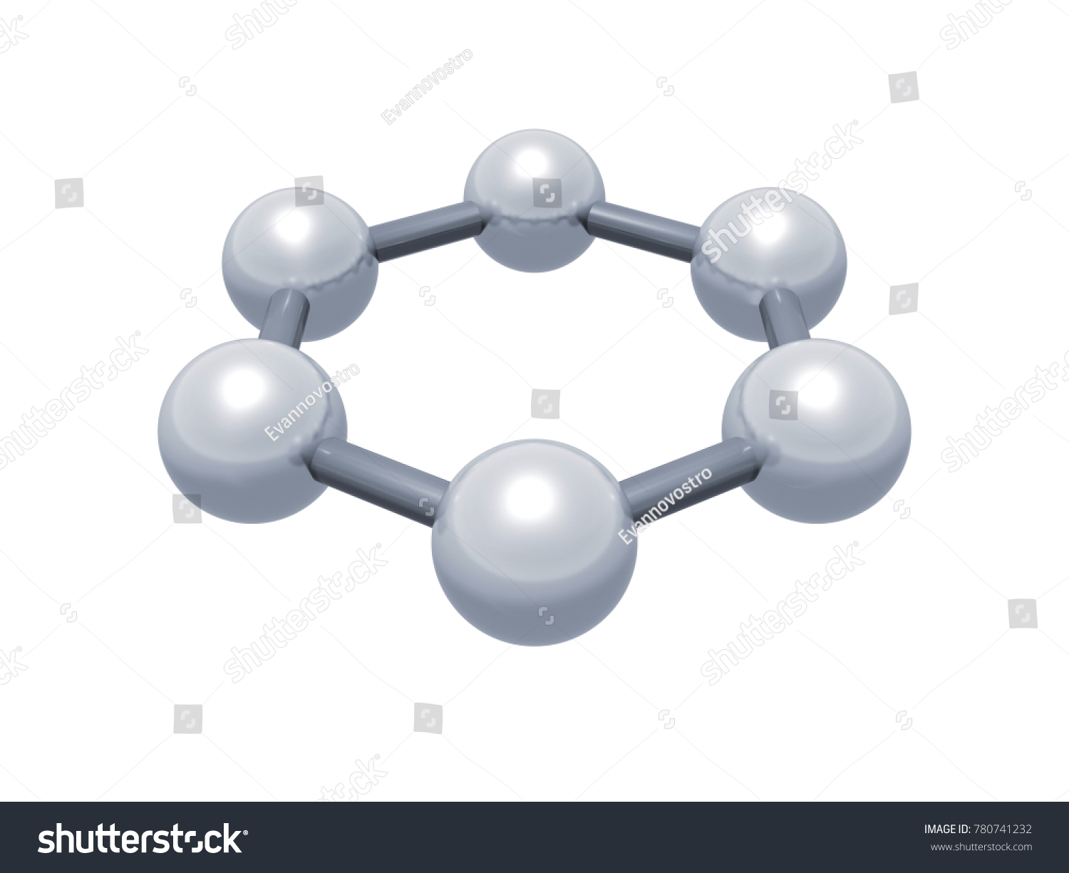 H6 Graphene Aromatic Cluster Schematic Molecular Stock Illustration ...