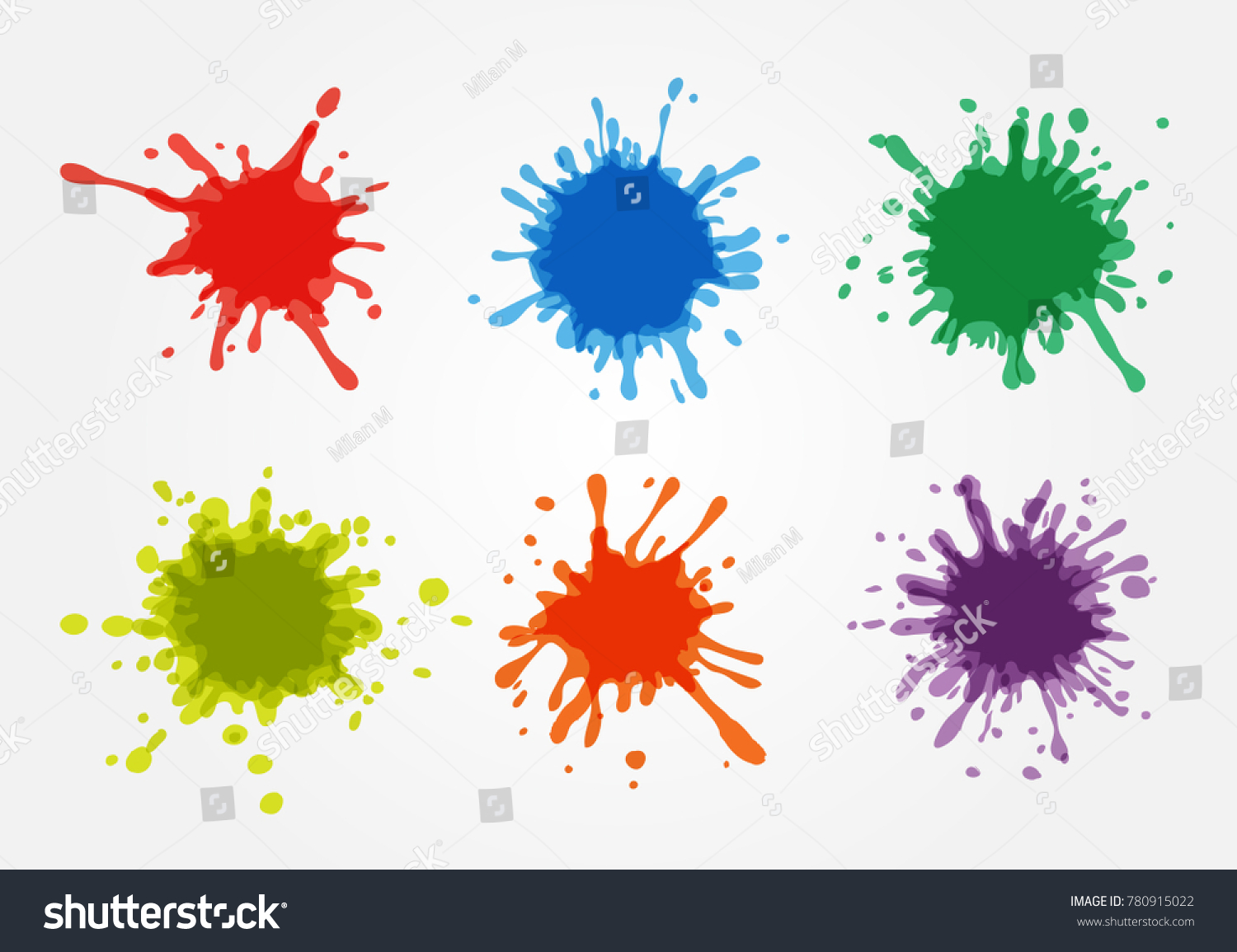 Vector Paint Splatterscolorful Paint Splashes Stock Vector Royalty Free Shutterstock