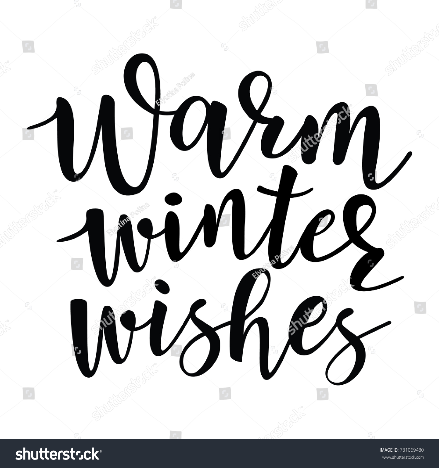 Christmas Winter Lettering Greeting Quote Poster Stock Vector (Royalty ...