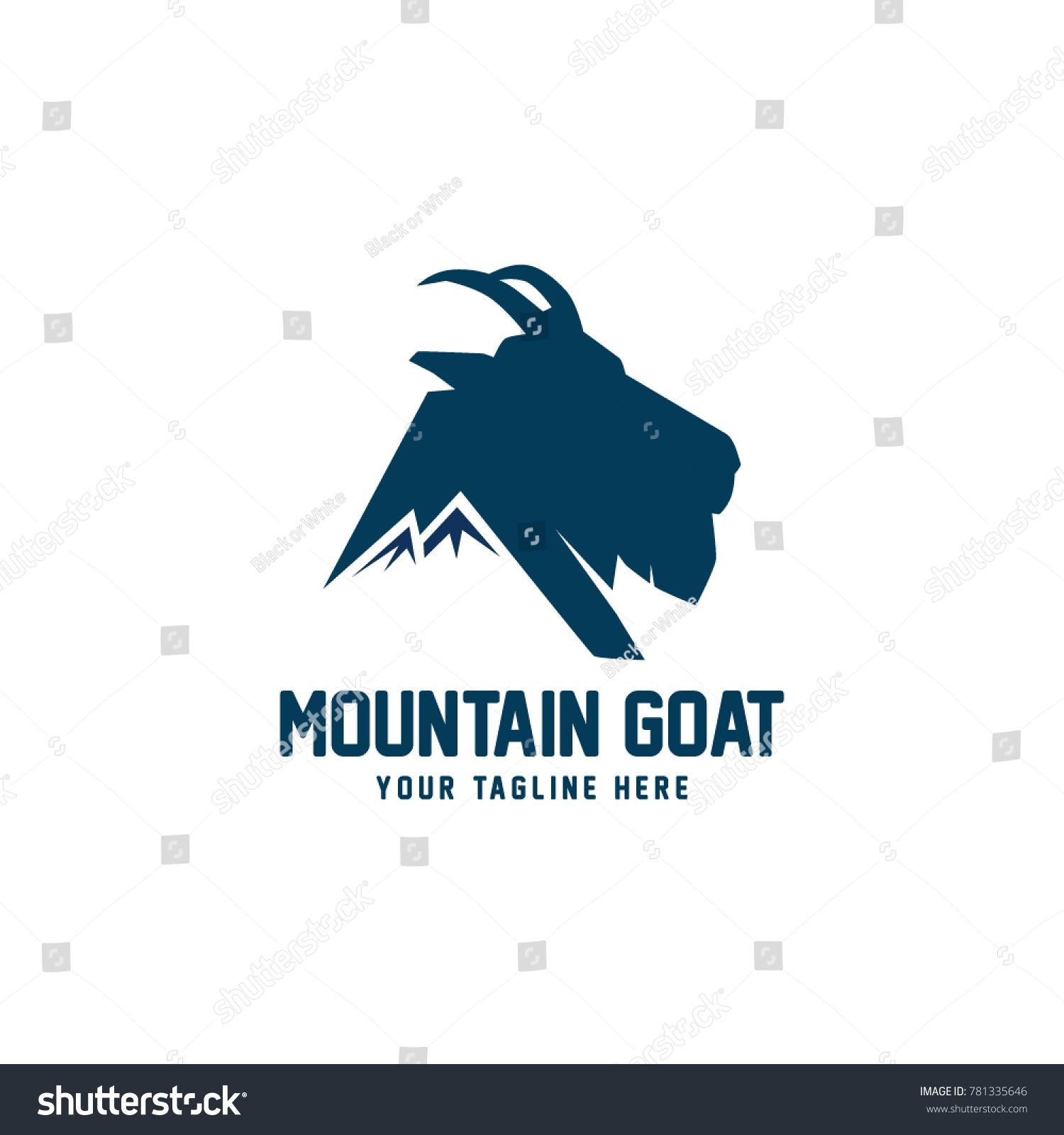 Mountain Goat Logo Vector Stock Vector (Royalty Free) 781335646 ...