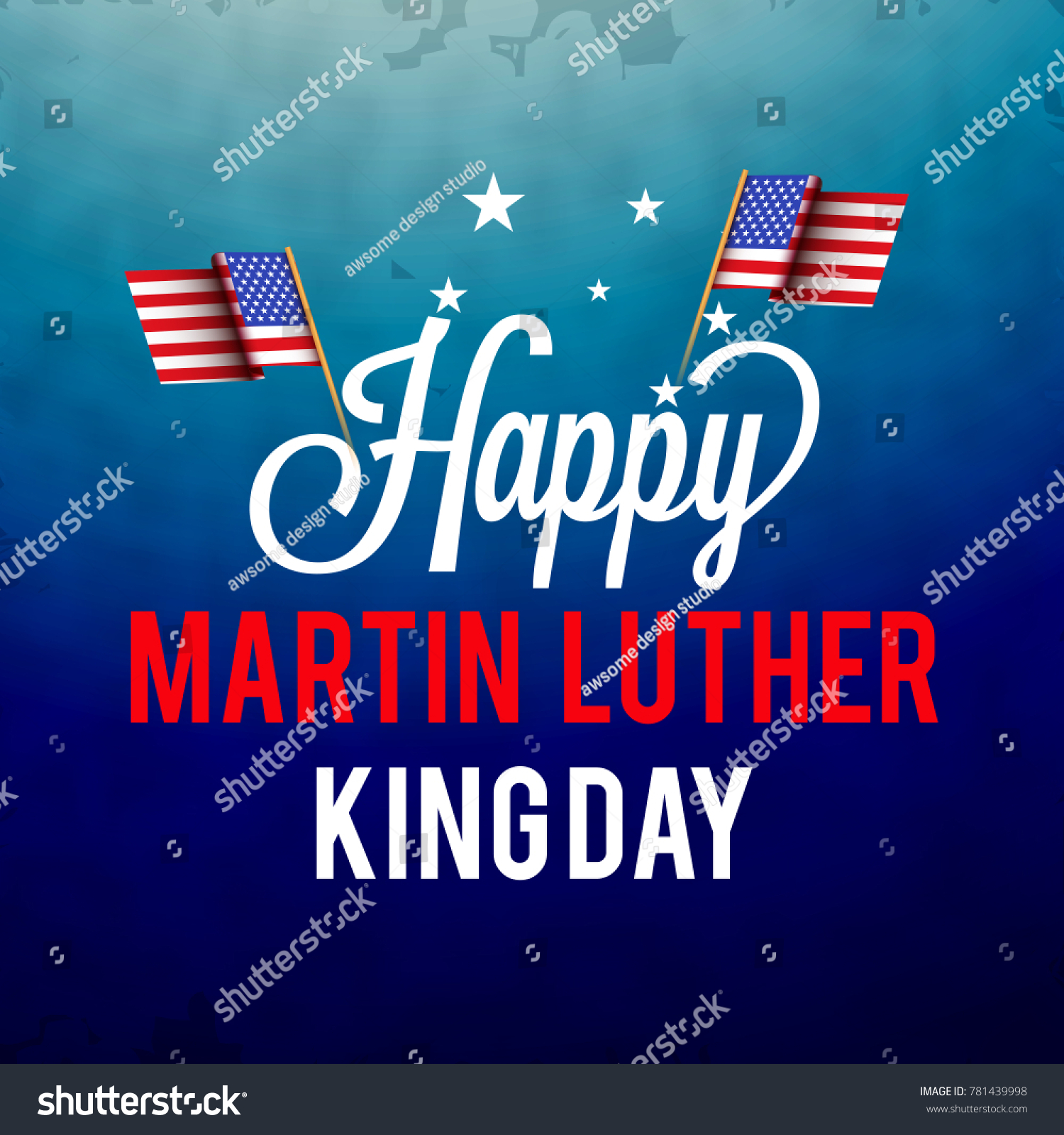 Illustration Martin Luther King Day Typography Stock Vector (Royalty ...