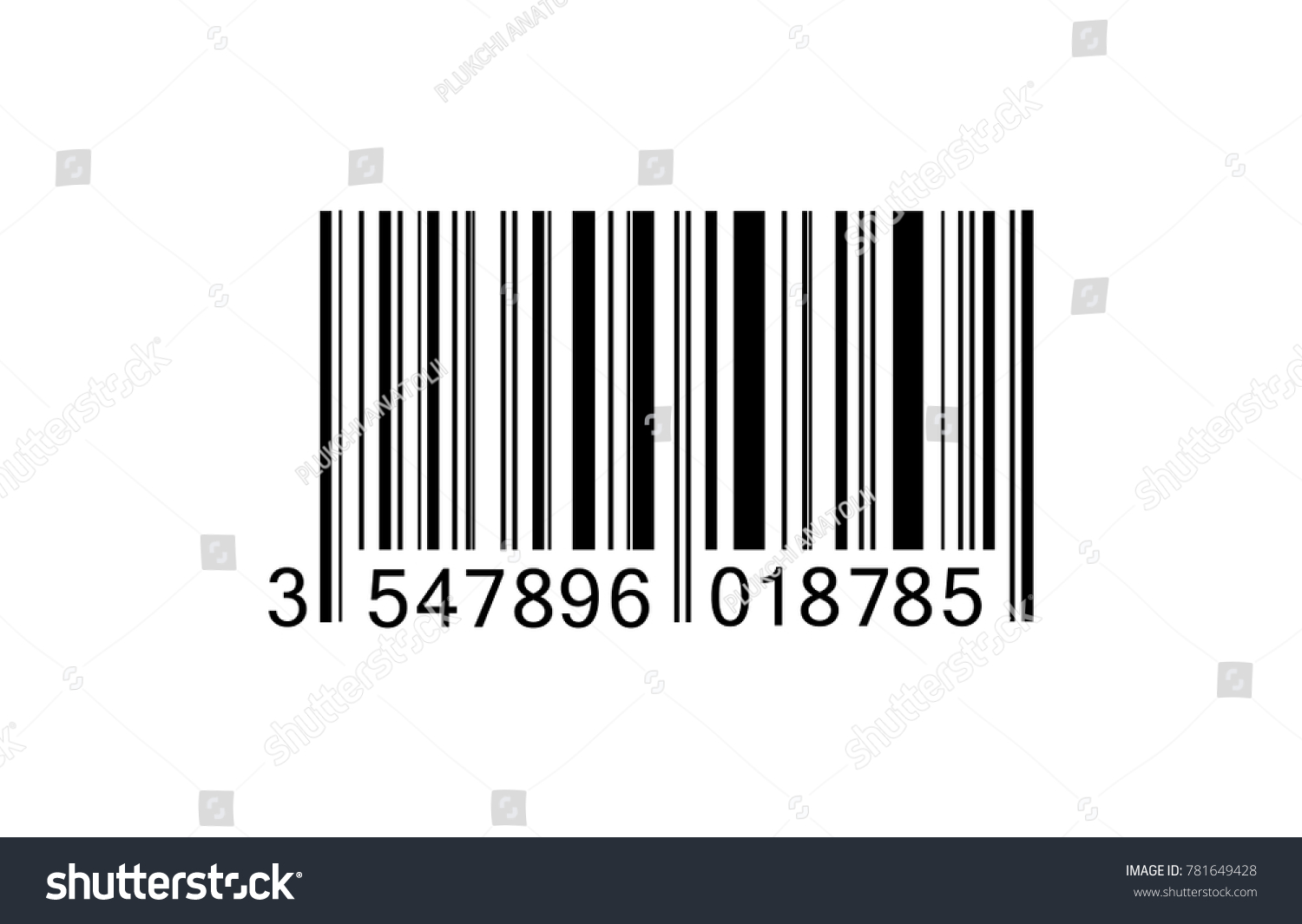 Realistic Barcode Icon Isolated Stock Vector (Royalty Free) 781649428 ...