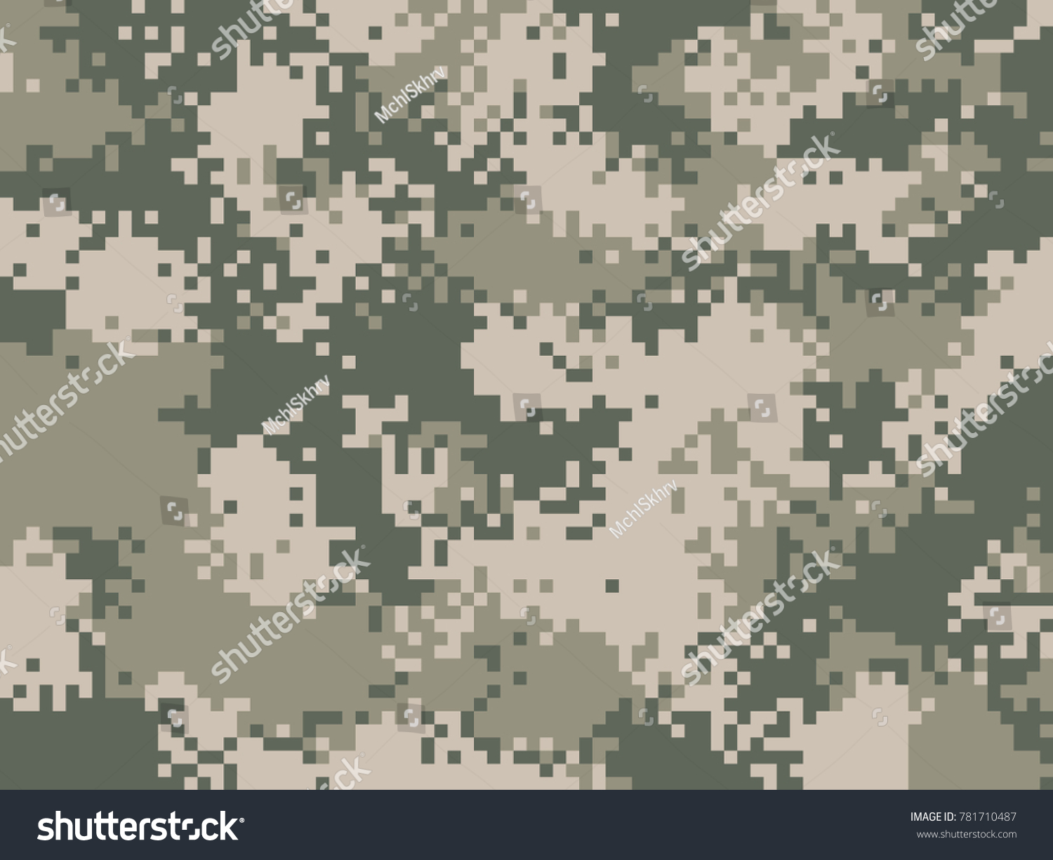 Digital Pixel Camouflage Pattern Military Texture Stock Vector (Royalty ...