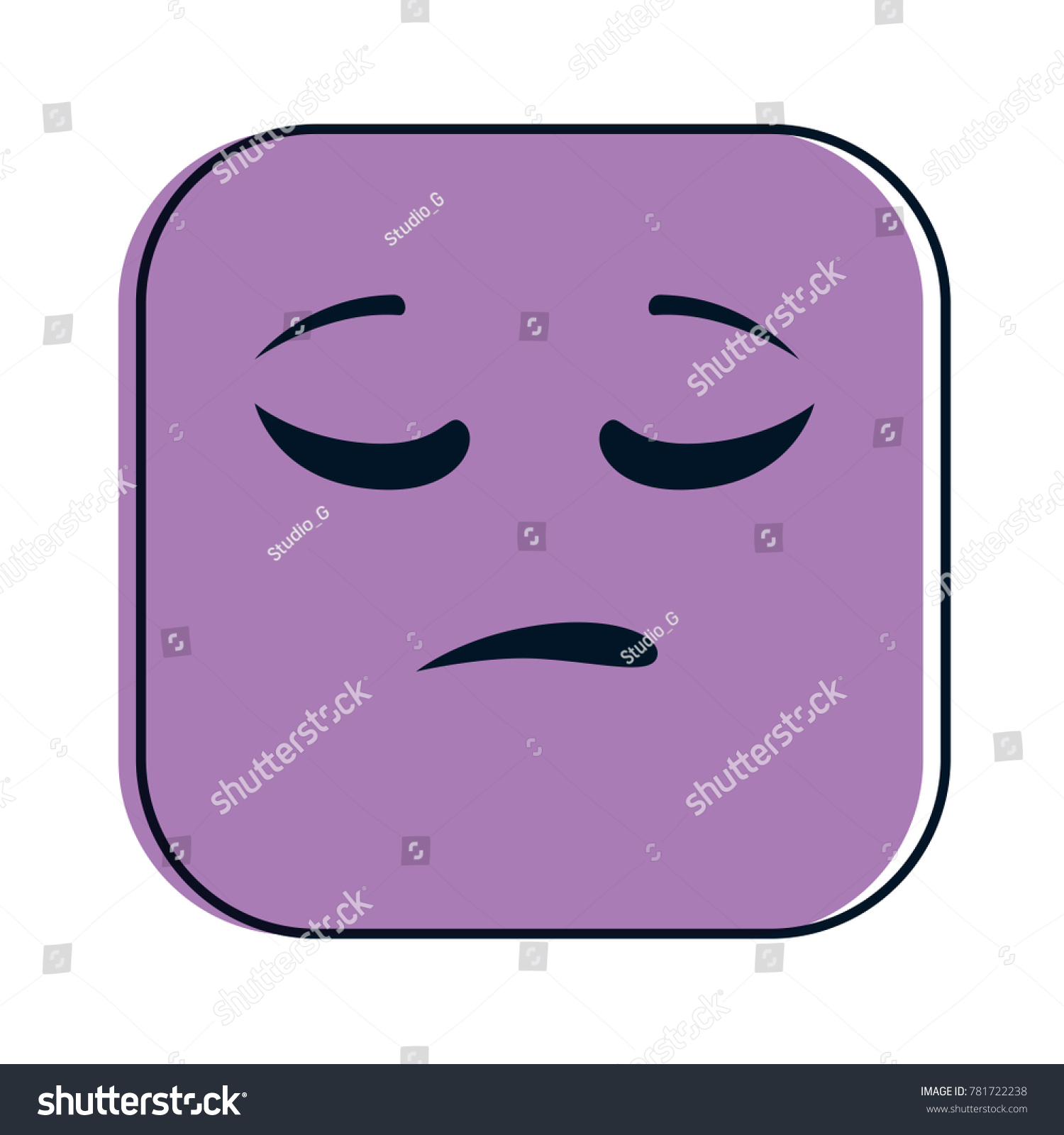 Terrified Face Emoji Character Stock Vector (Royalty Free) 781722238 ...