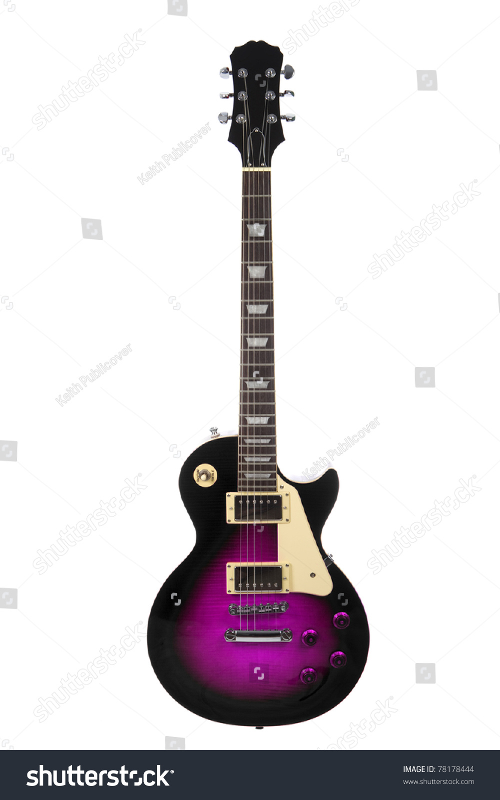 black and pink guitar