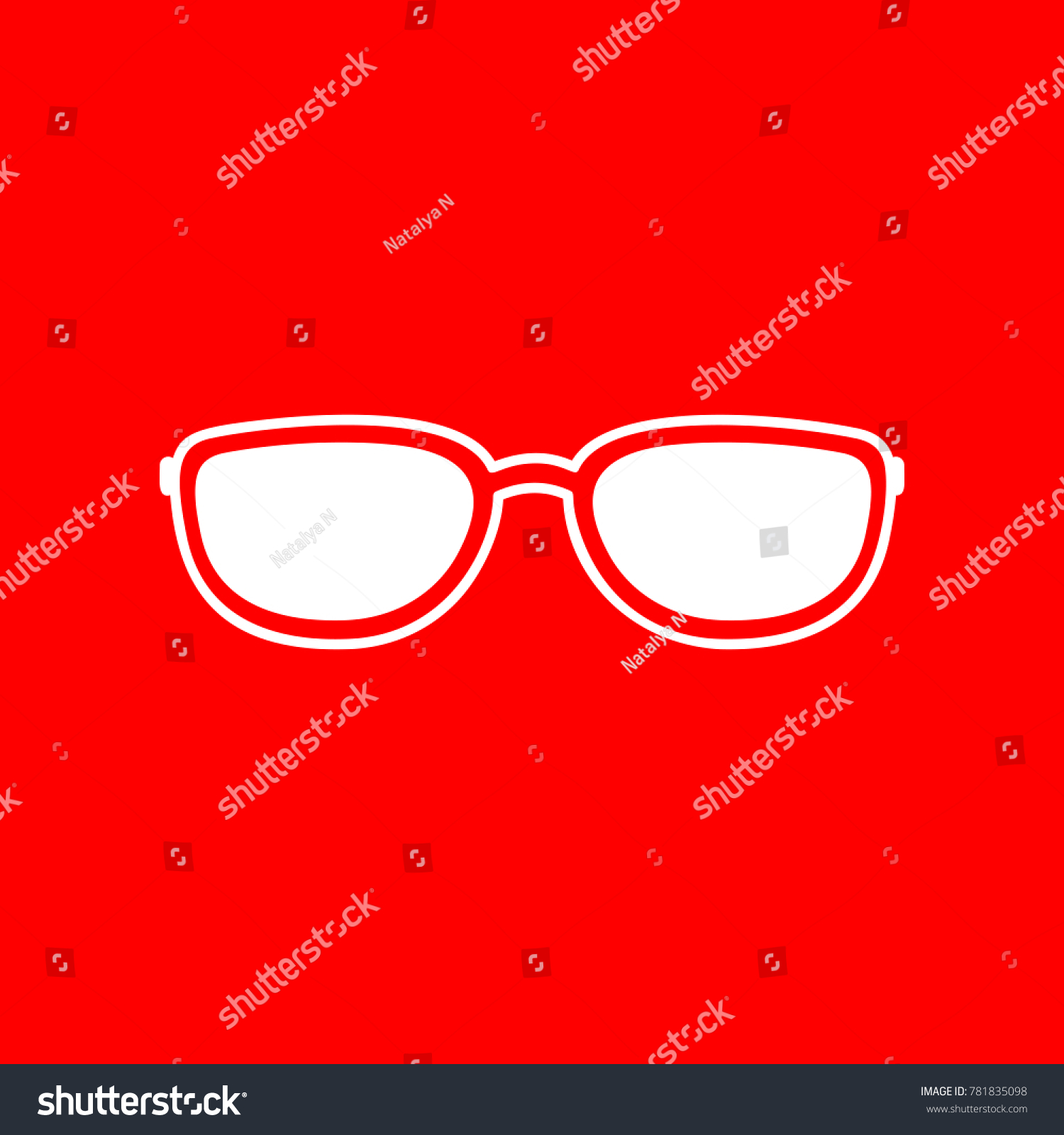 Black Sunglasses Icon Vector White Icon Stock Vector Royalty Free 781835098 Shutterstock 0595