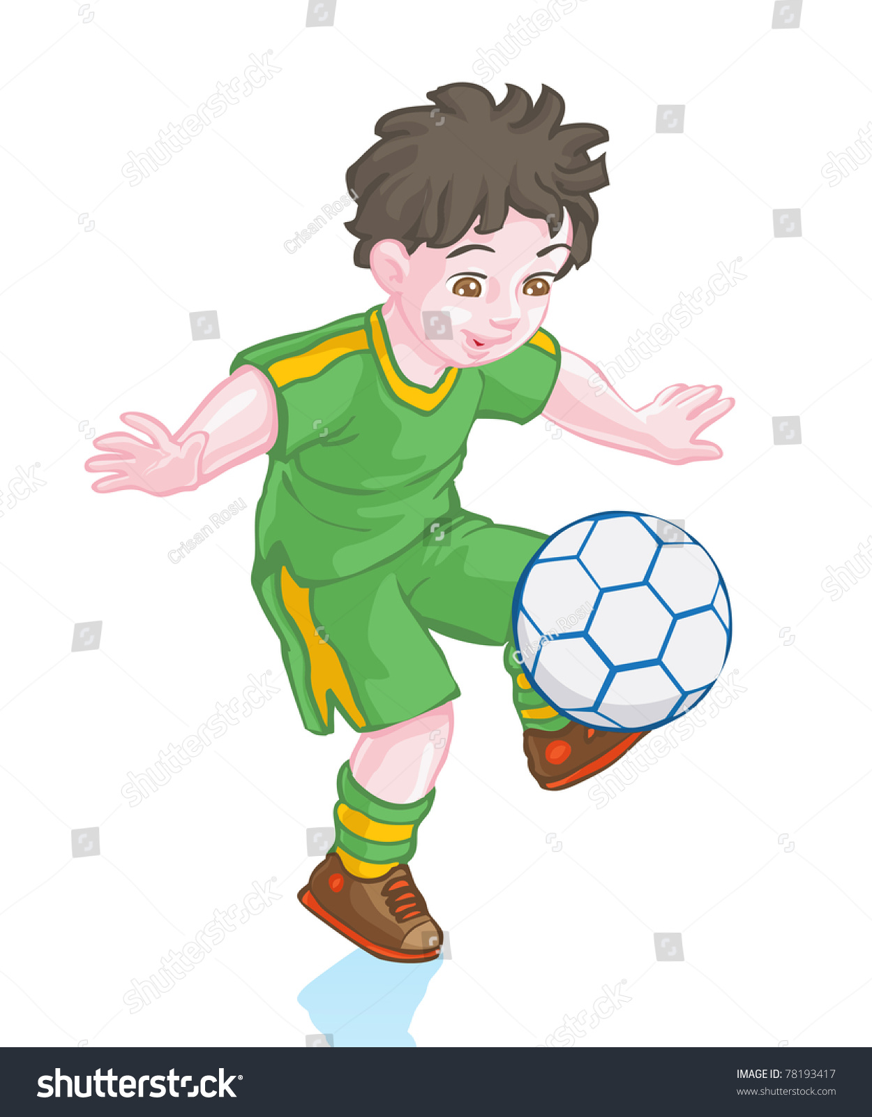 Мальчик с мячом иллюстрация
