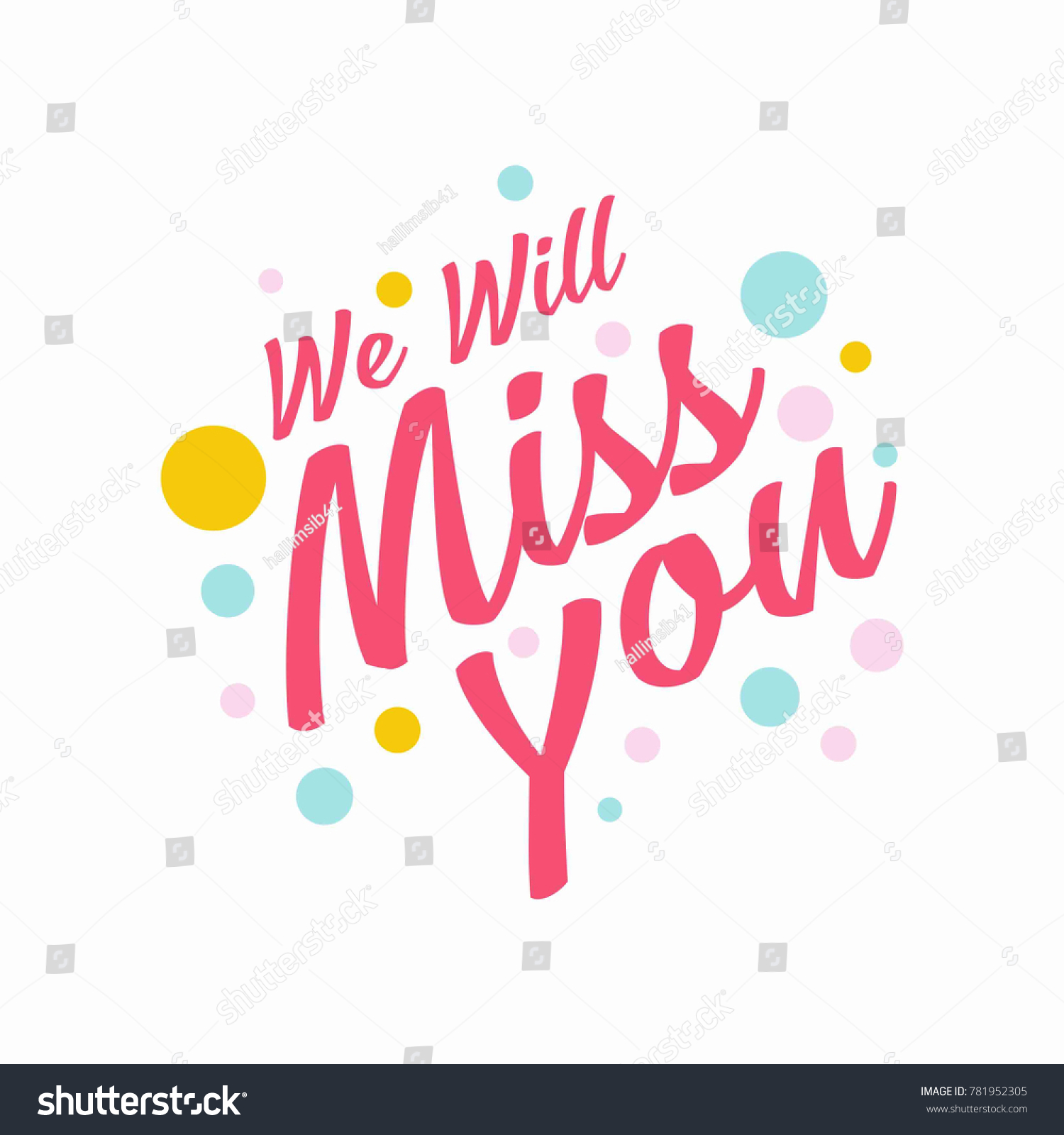 Farewell Party We Will Miss You Stock Vector (Royalty Free) 781952305 ...