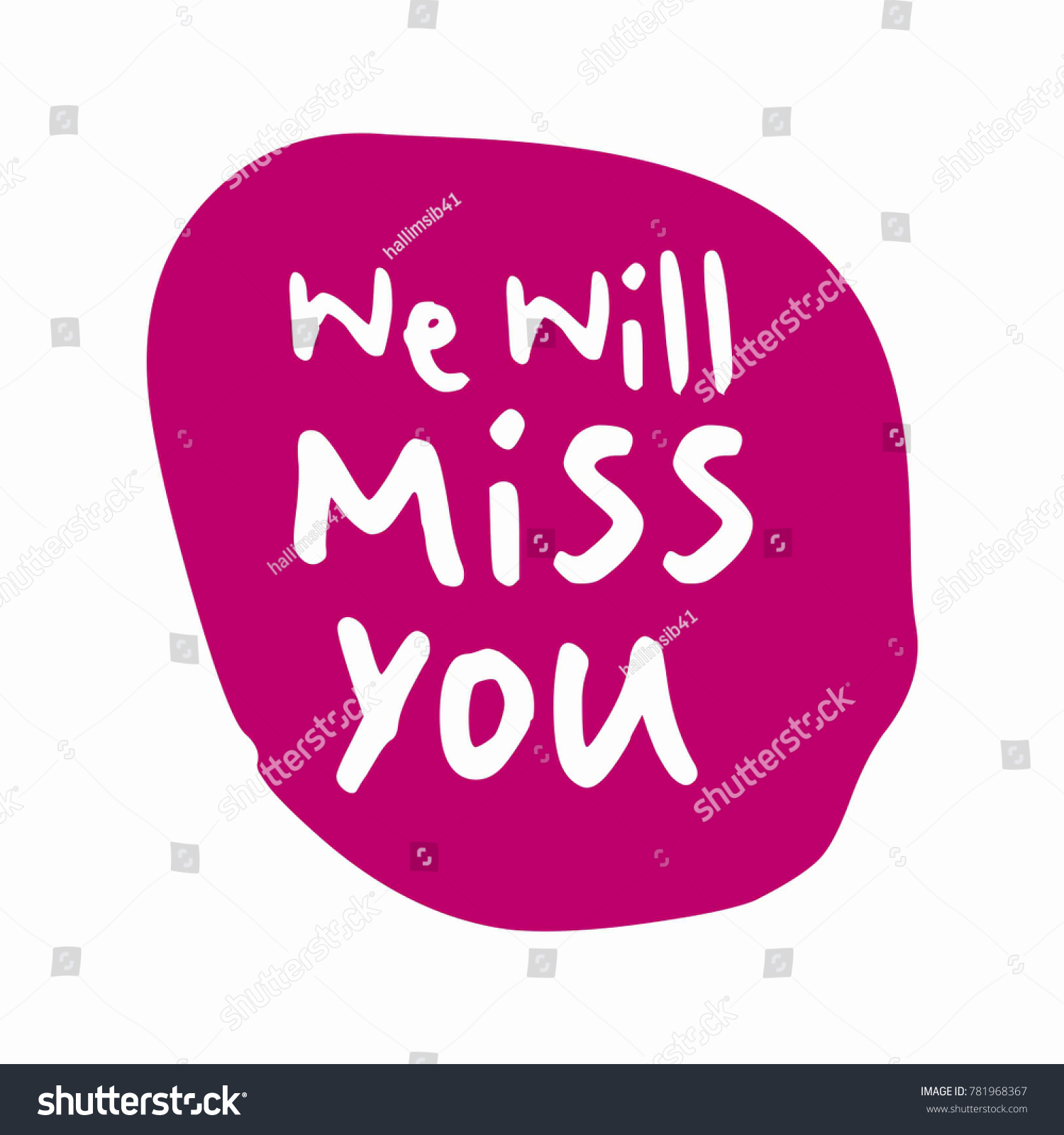 Farewell Party Card We Will Miss Stock Vector (Royalty Free) 781968367 ...