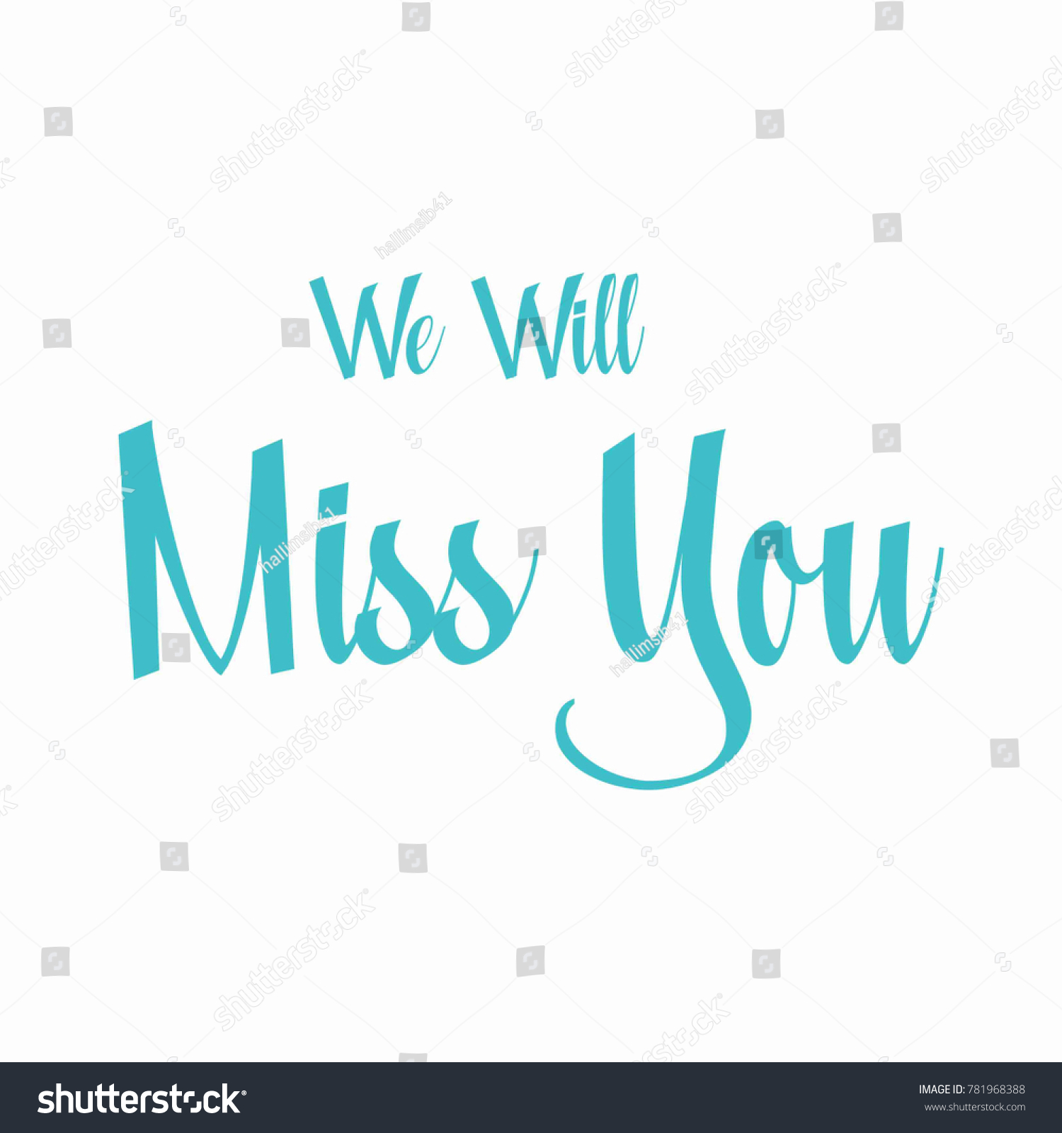 Farewell Party Card We Will Miss Stock Vector (Royalty Free) 781968388 ...