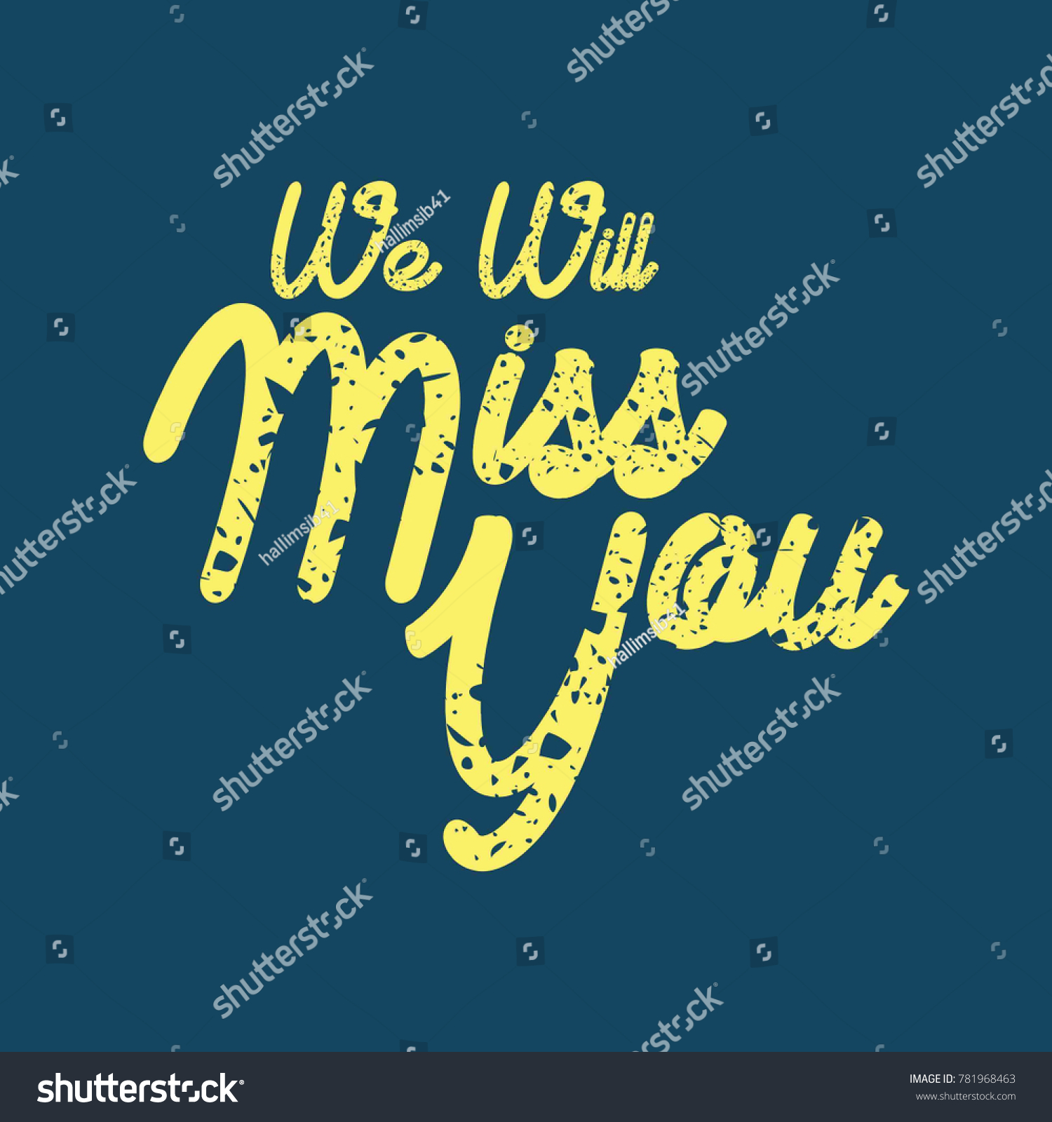 Farewell Party Card We Will Miss Stock Vector (Royalty Free) 781968463 ...