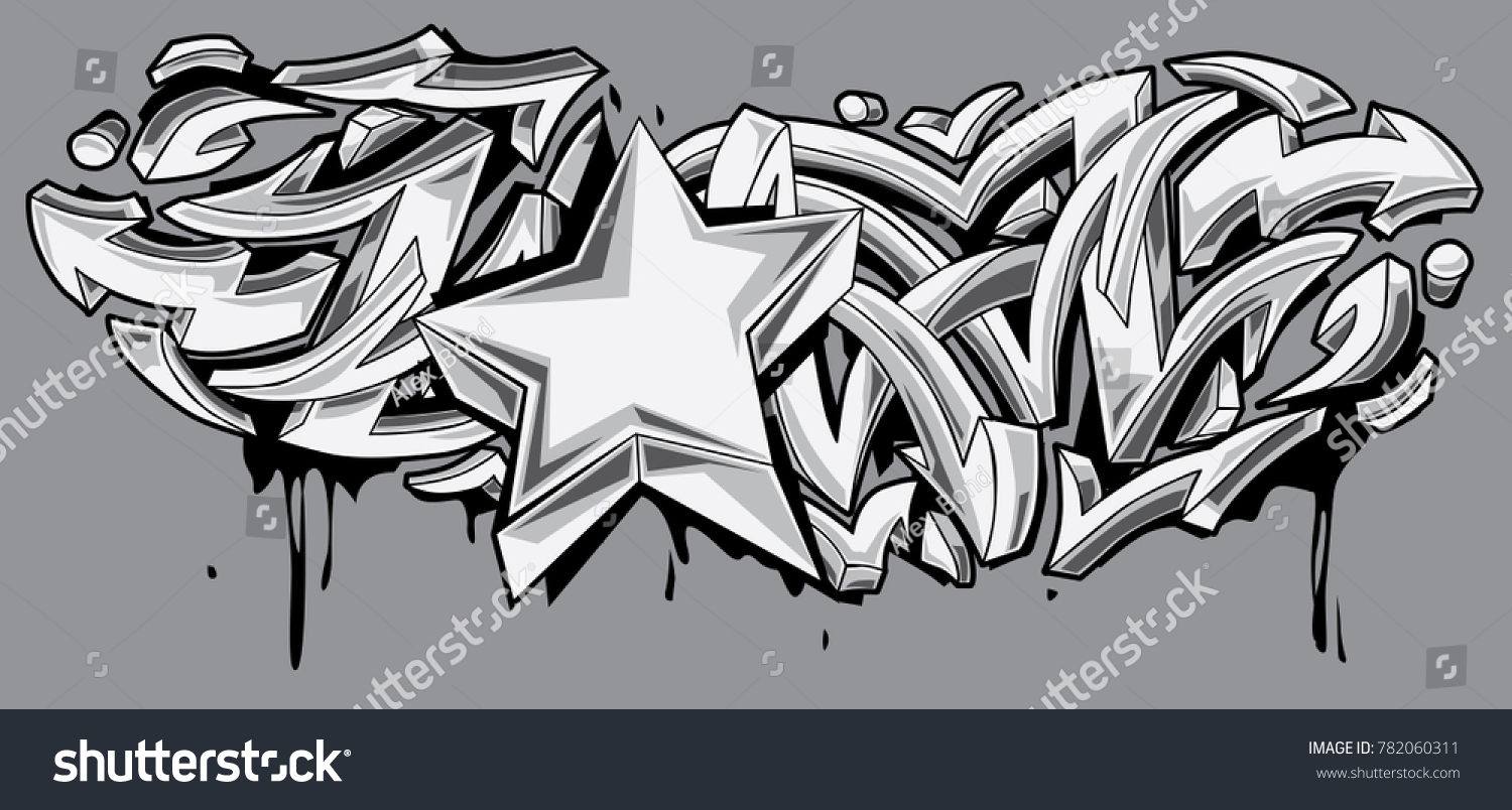 Звезда в стиле граффити